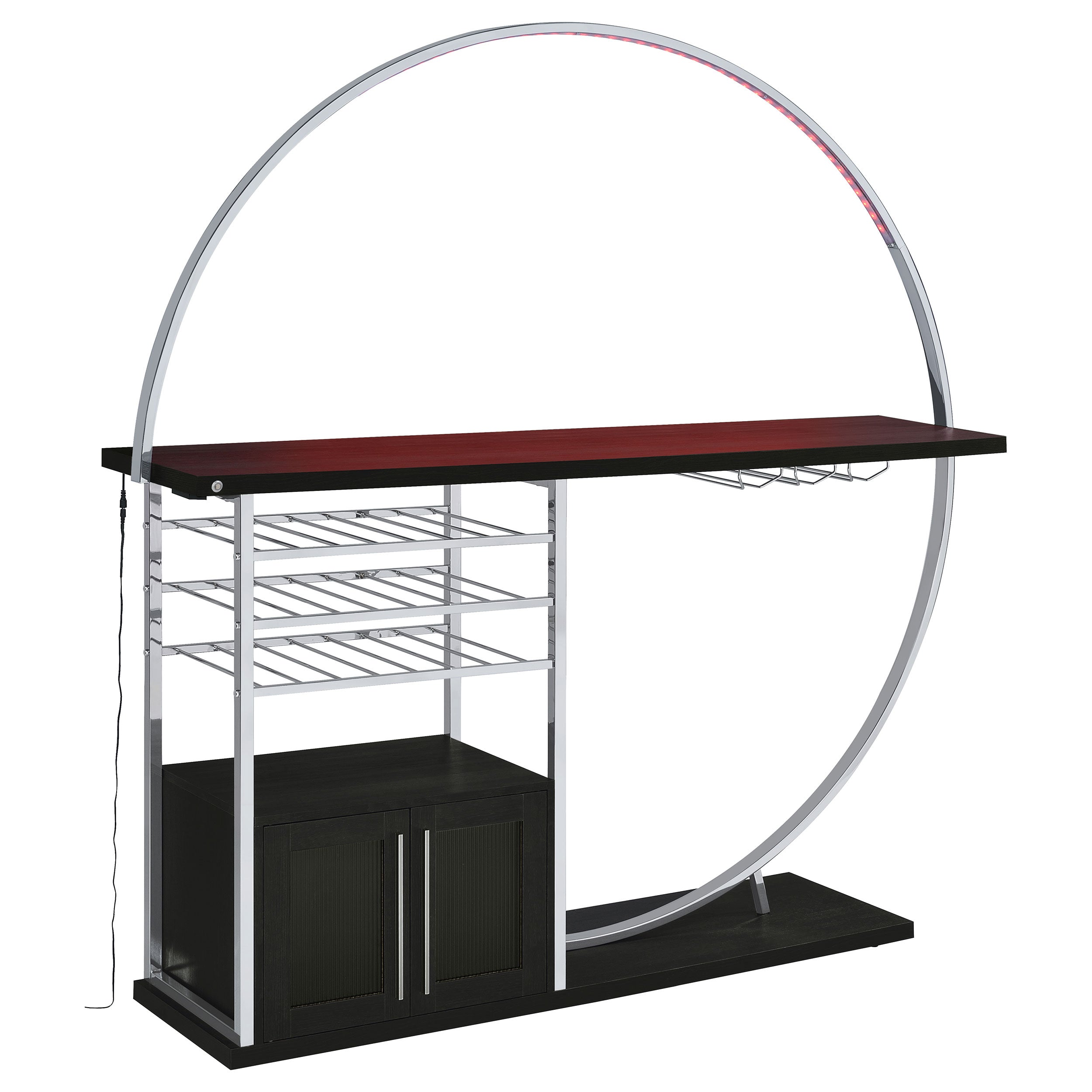 Risley Wine Cabinet with LED Lighting - Ideal Furniture (Fresno,CA)
