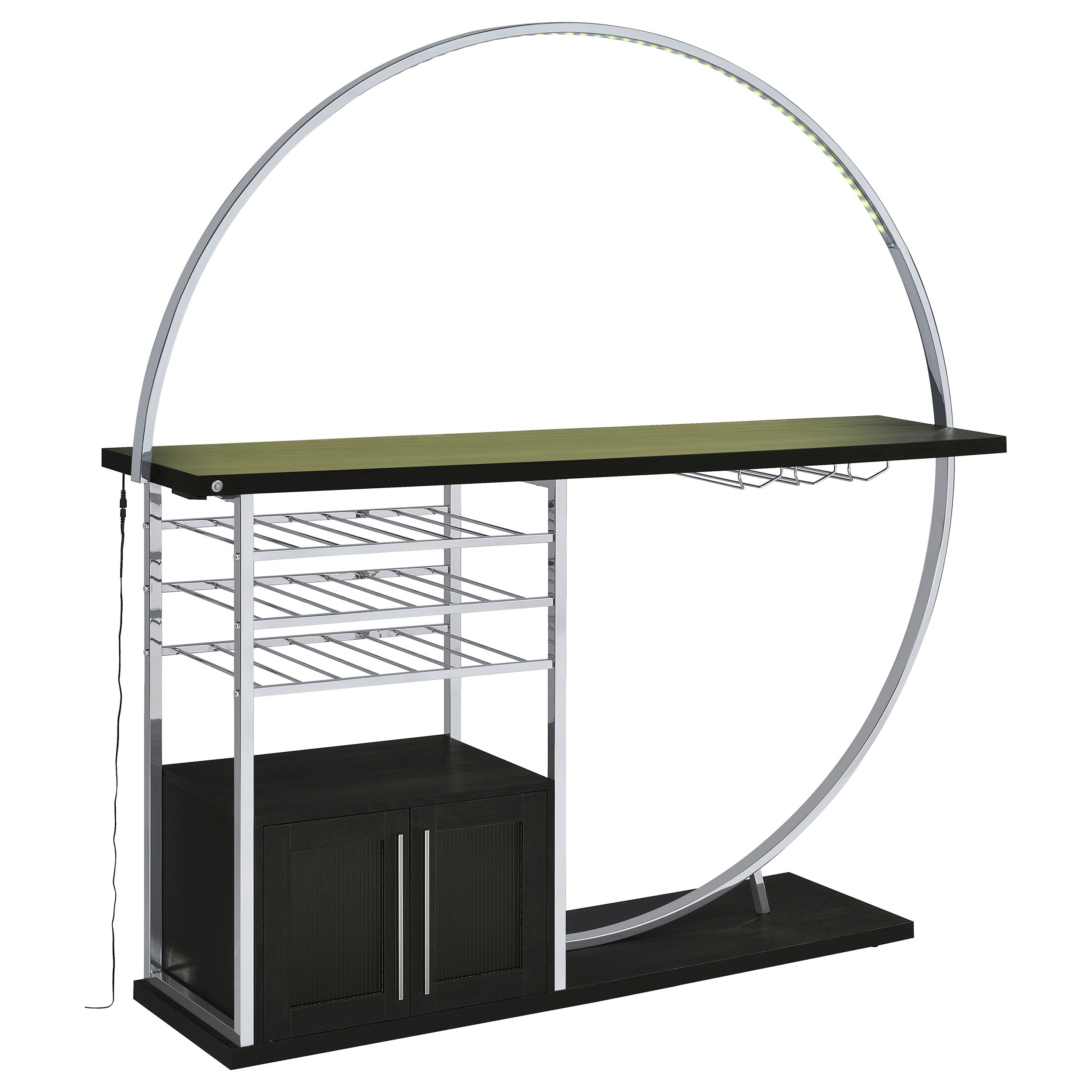 Risley Wine Cabinet with LED Lighting - Ideal Furniture (Fresno,CA)