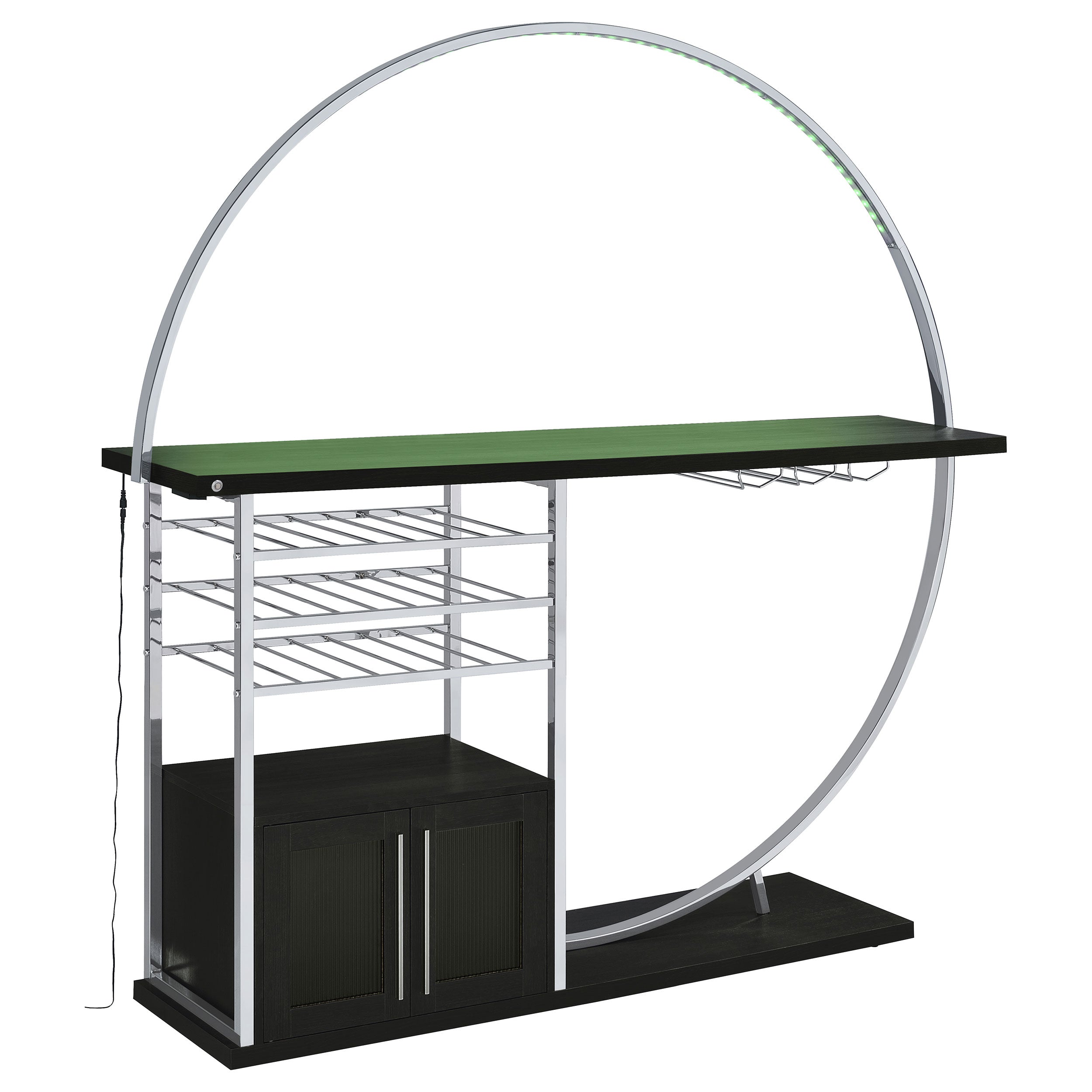 Risley Wine Cabinet with LED Lighting - Ideal Furniture (Fresno,CA)