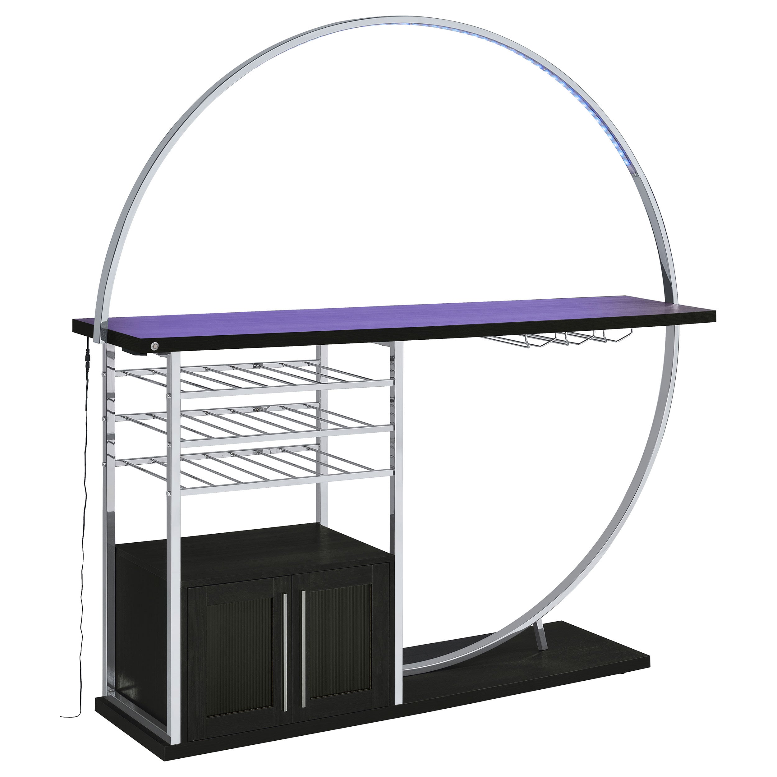 Risley Wine Cabinet with LED Lighting - Ideal Furniture (Fresno,CA)