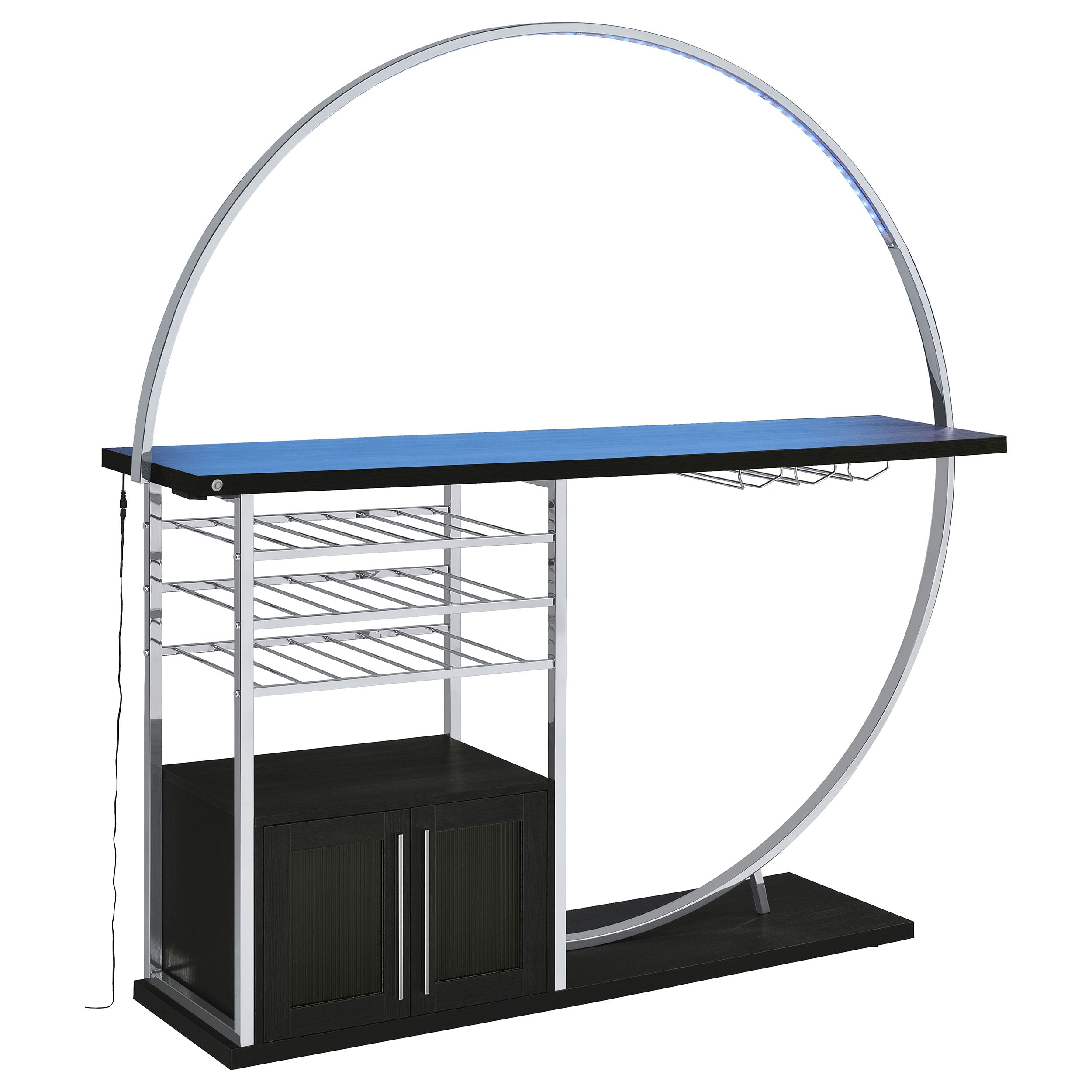 Risley Wine Cabinet with LED Lighting - Ideal Furniture (Fresno,CA)