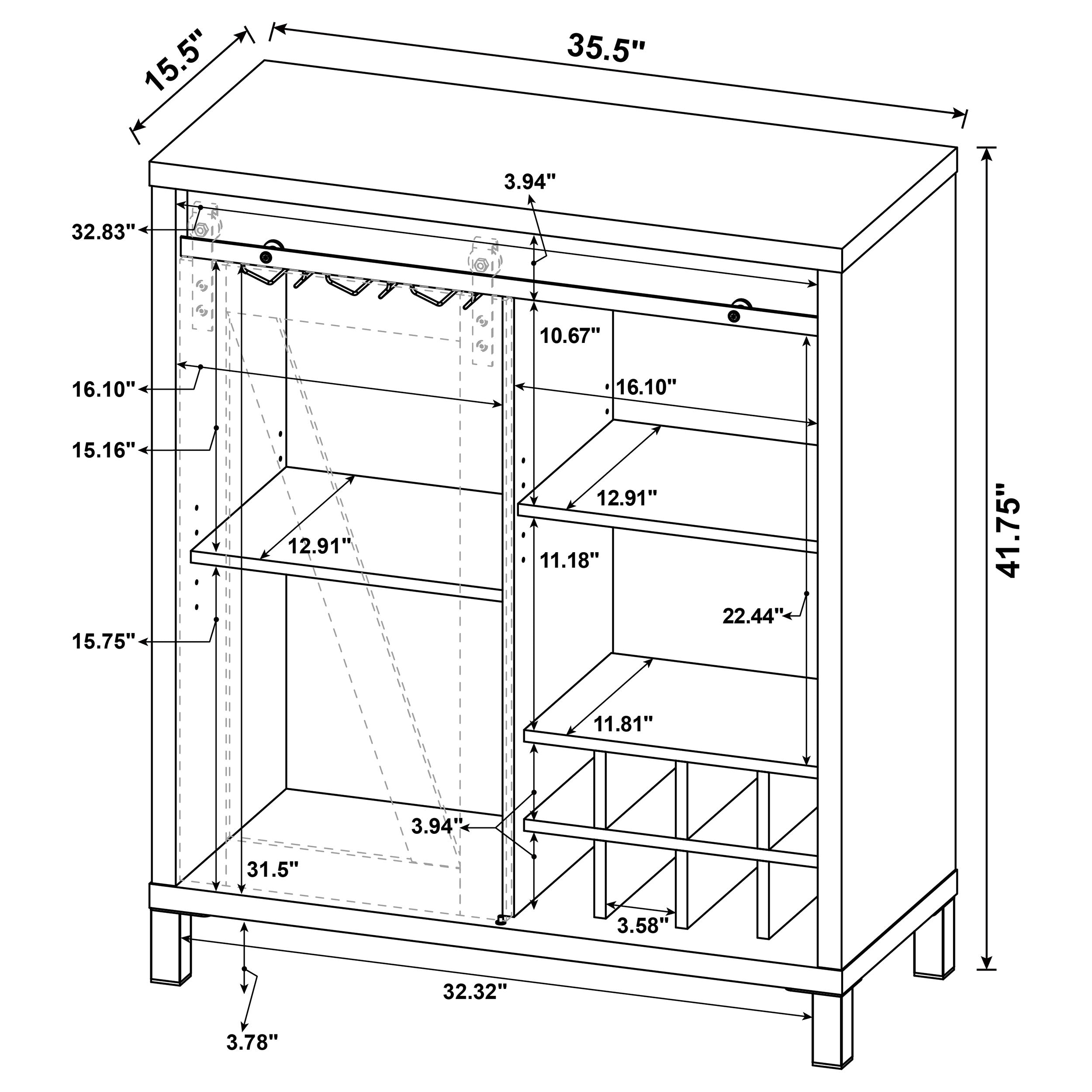 Arlington Bar Cabinet - Ideal Furniture (Fresno,CA)
