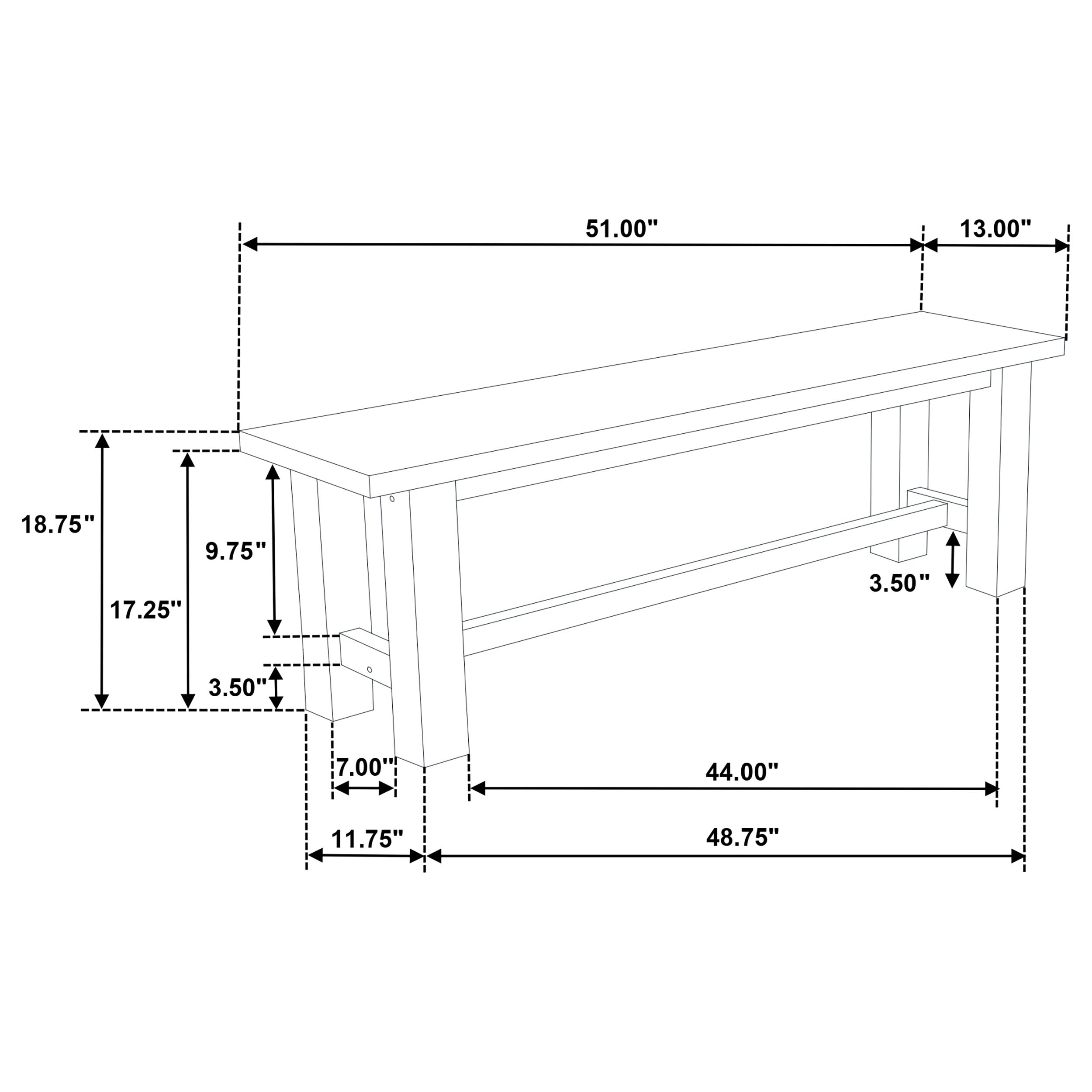 Cardova Dining Bench - Ideal Furniture (Fresno,CA)