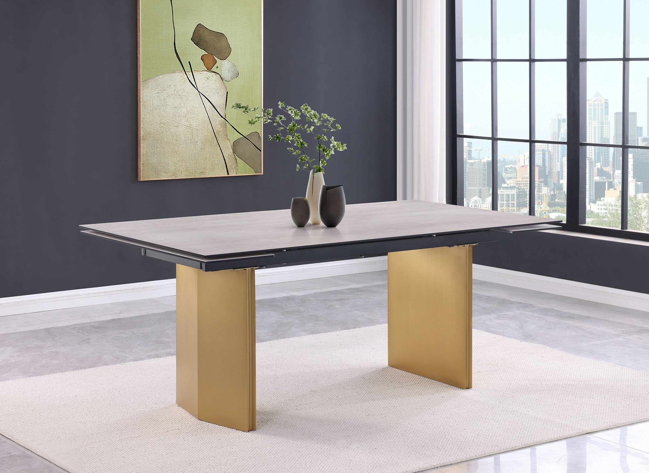 Vesa Extension Dining Table - Ideal Furniture (Fresno,CA)