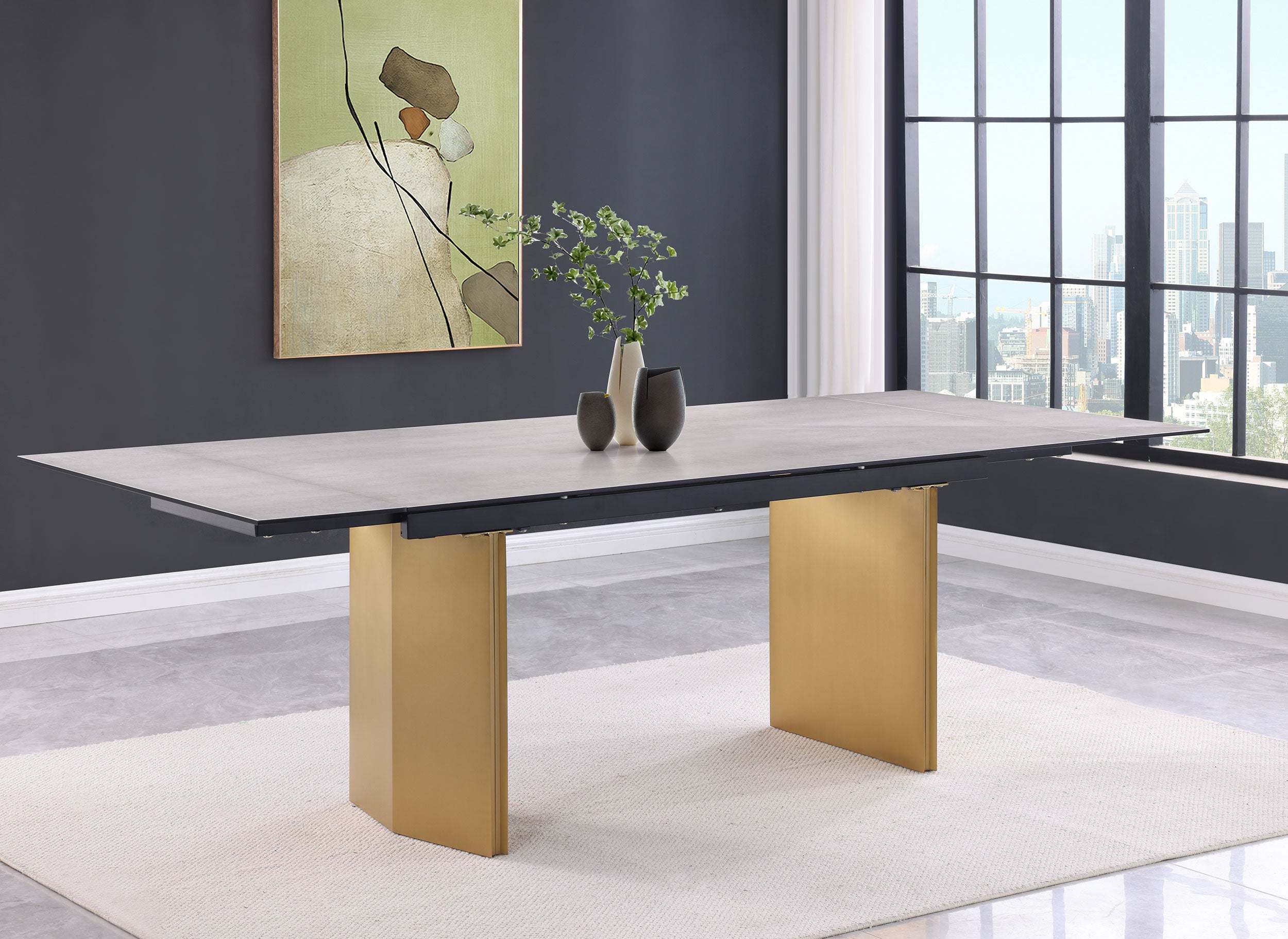 Vesa Extension Dining Table - Ideal Furniture (Fresno,CA)