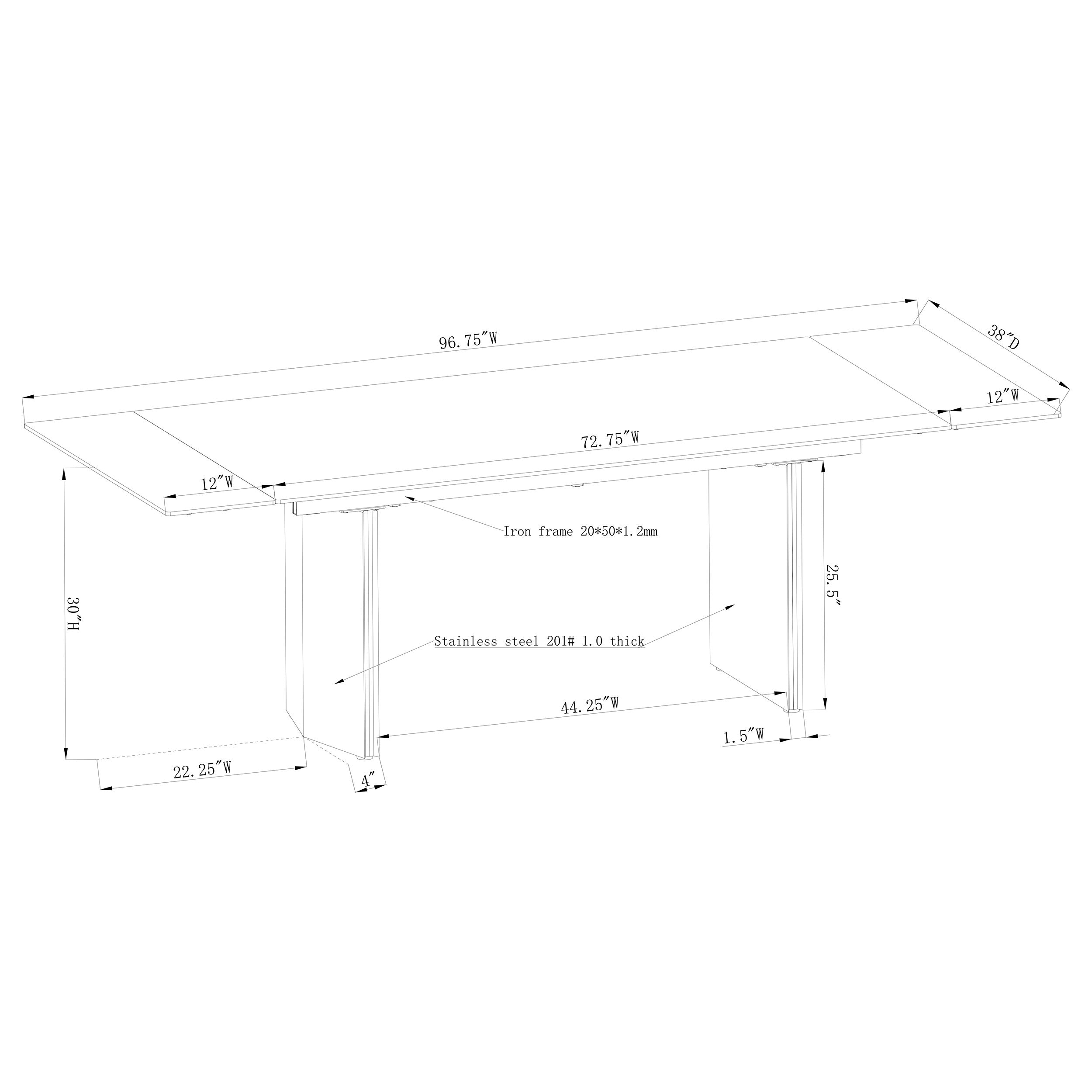 Vesa Extension Dining Table - Ideal Furniture (Fresno,CA)