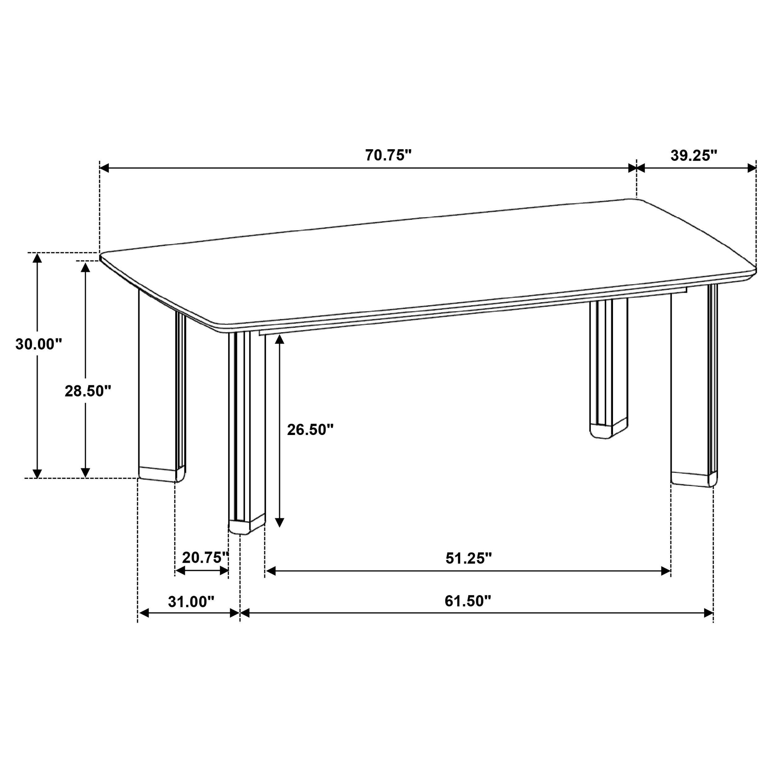 Ottowa Dining Table - Ideal Furniture (Fresno,CA)