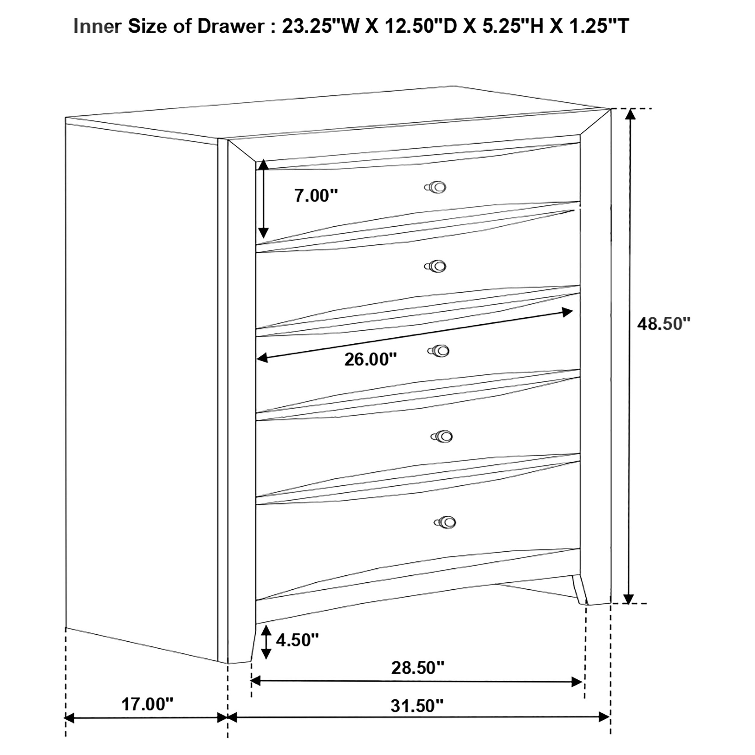 Briana Chest of Drawers - Ideal Furniture (Fresno,CA)
