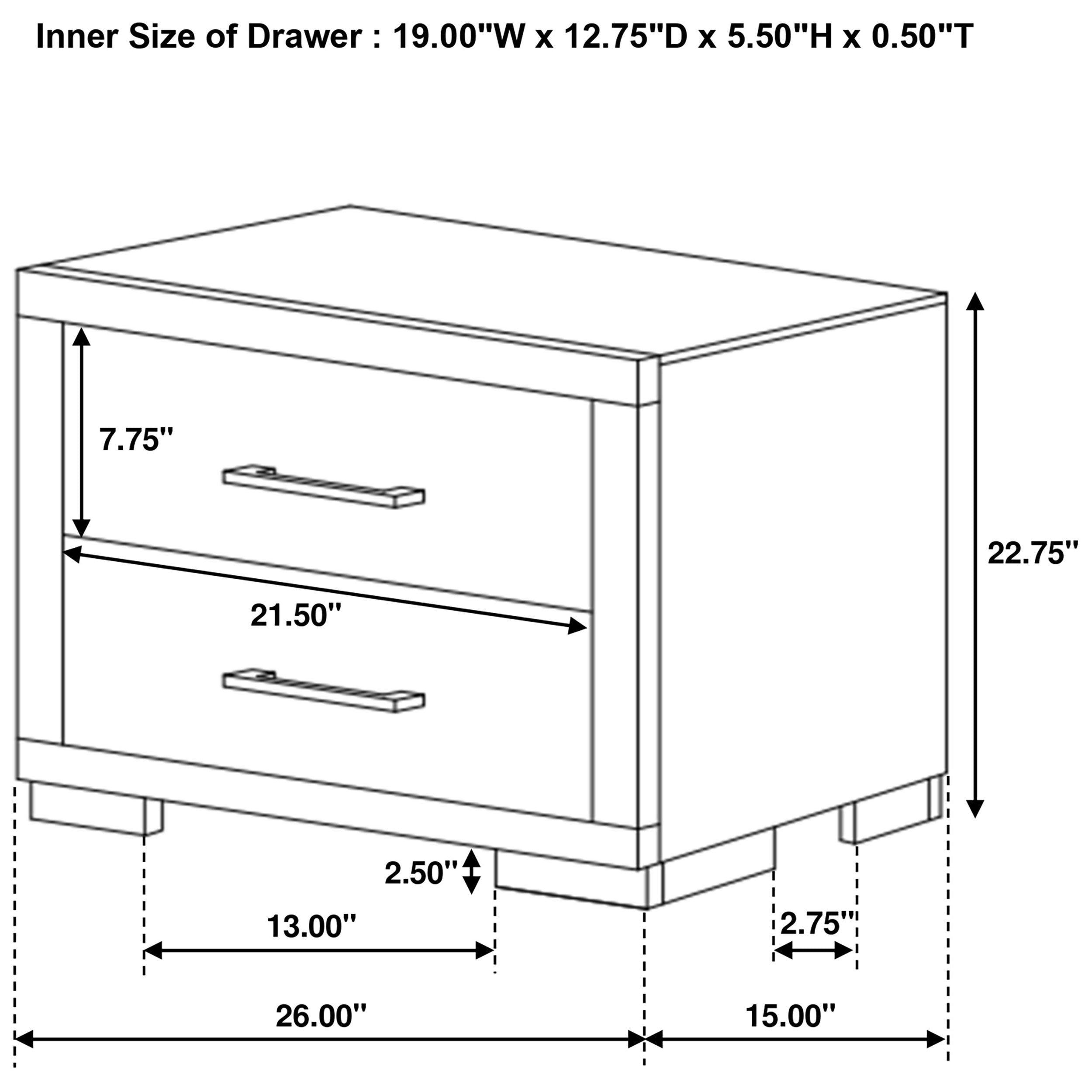 Jessica Nightstand - Ideal Furniture (Fresno,CA)