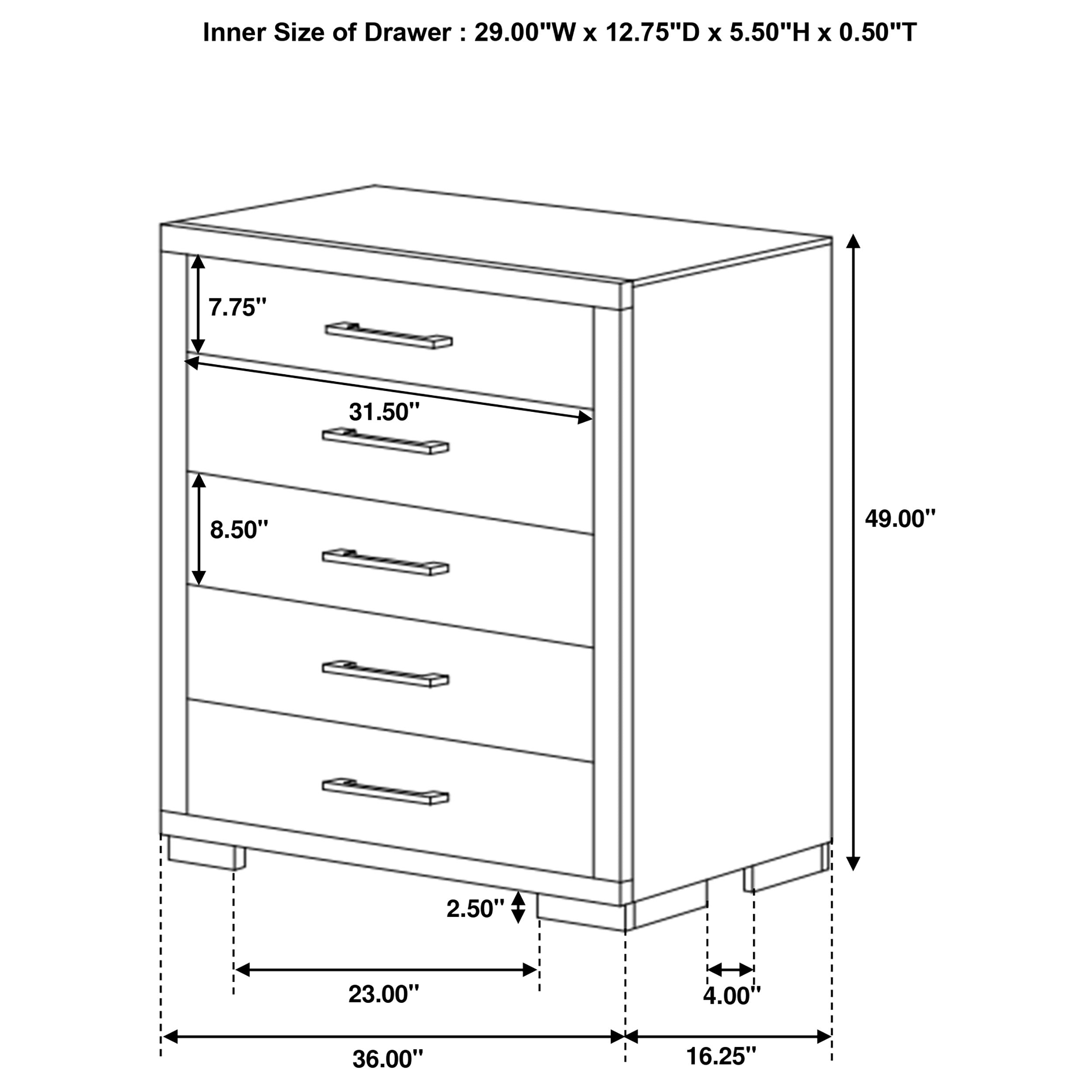 Jessica Chest of Drawers - Ideal Furniture (Fresno,CA)