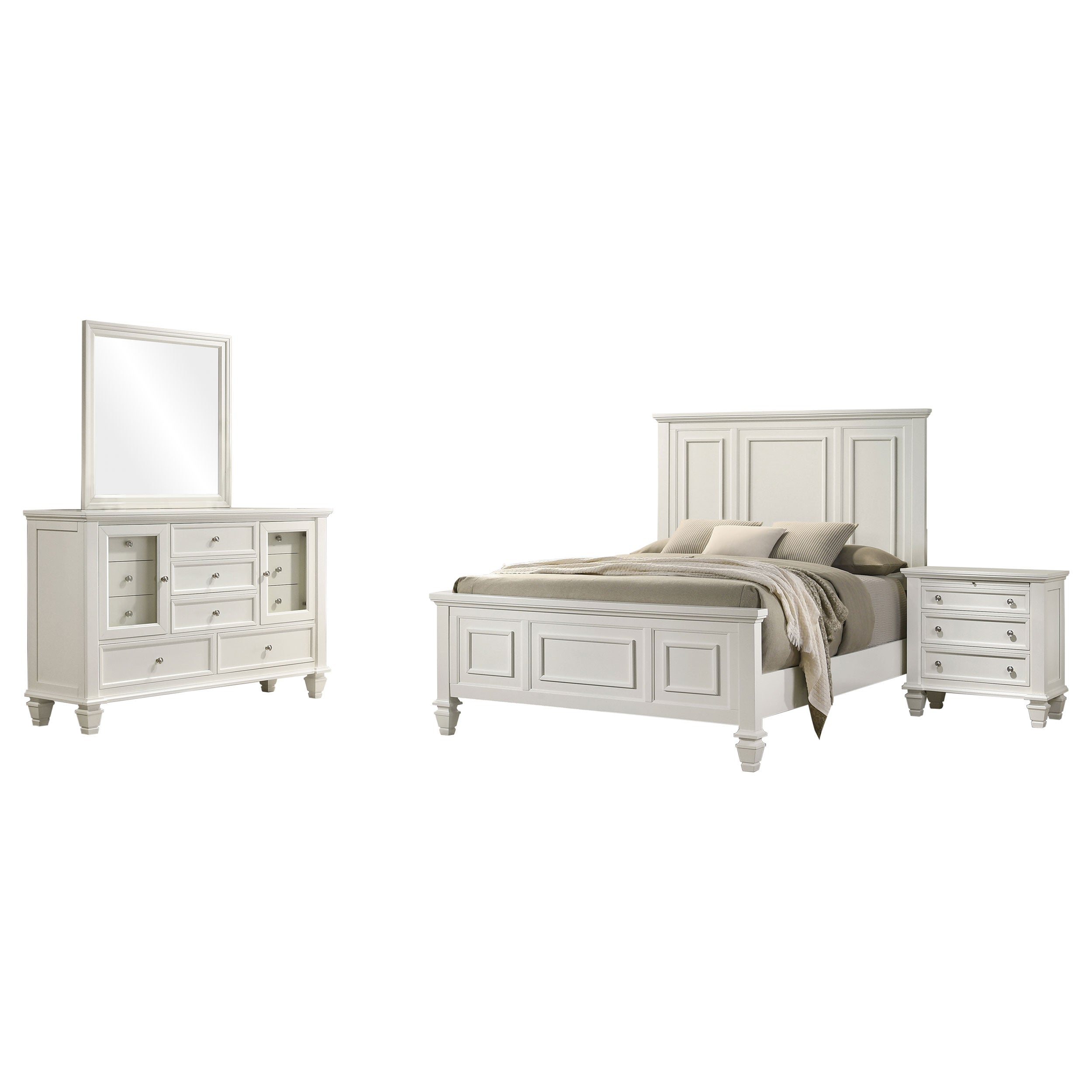 Sandy Beach 4 & 5 Piece Pc Bedroom Set Cal.King & E.King - Ideal Furniture (Fresno,CA)