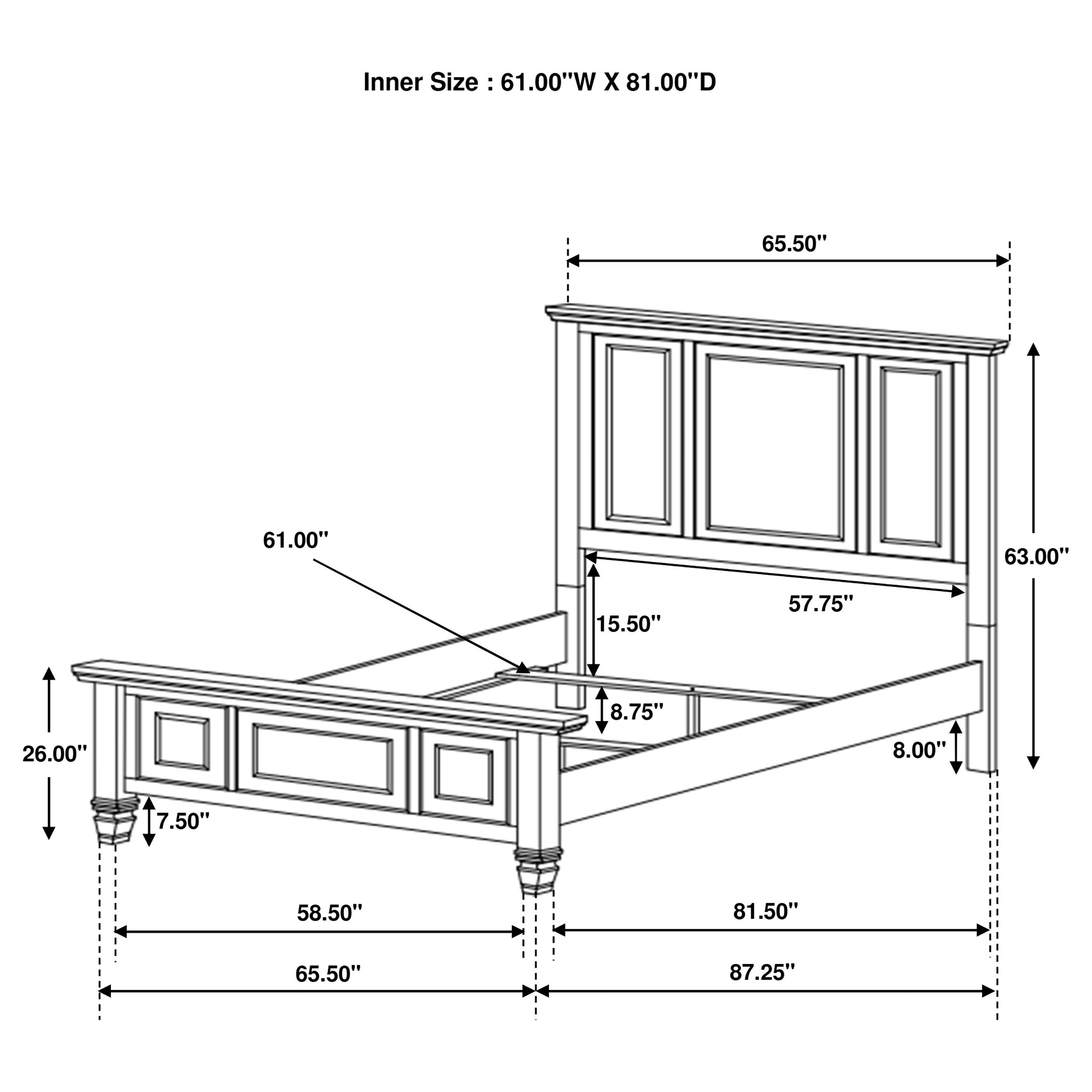 Sandy Beach Panel Bed - Ideal Furniture (Fresno,CA)