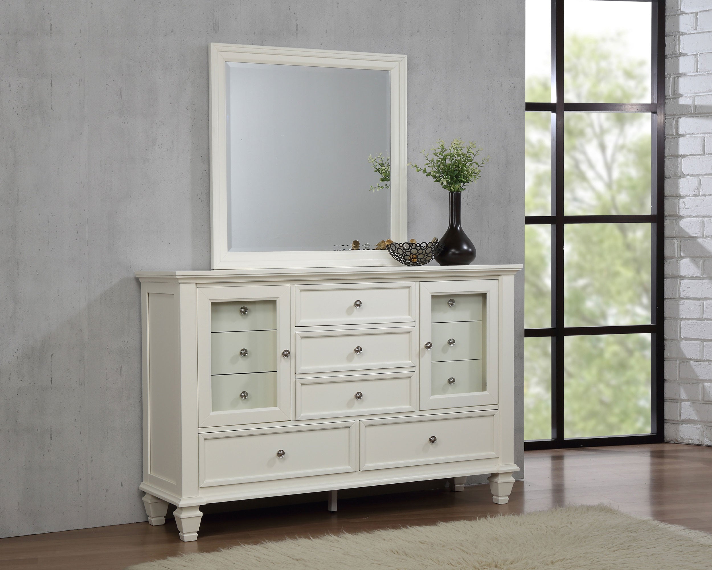 Sandy Beach Dresser with Mirror - Ideal Furniture (Fresno,CA)
