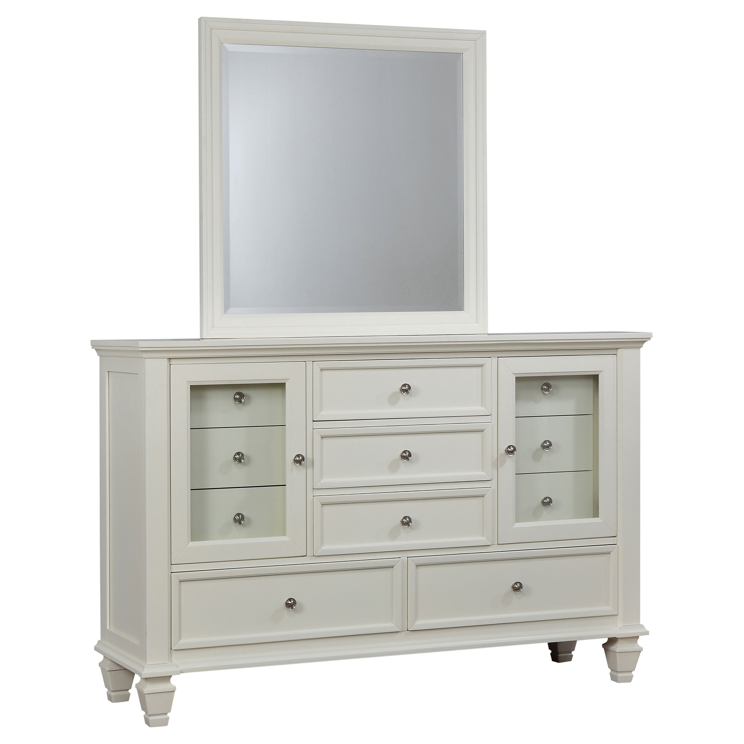 Sandy Beach Dresser with Mirror - Ideal Furniture (Fresno,CA)