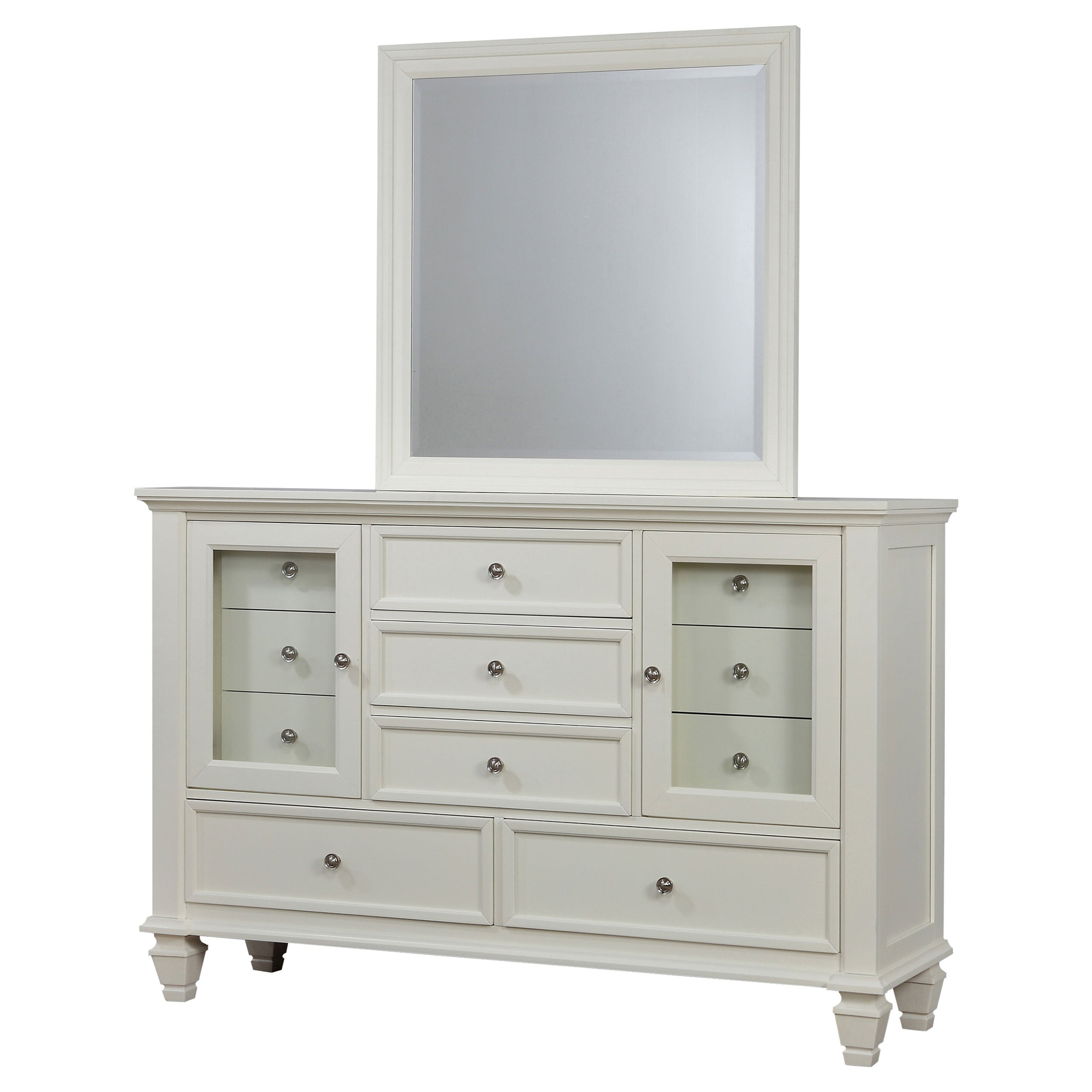 Sandy Beach Dresser with Mirror - Ideal Furniture (Fresno,CA)