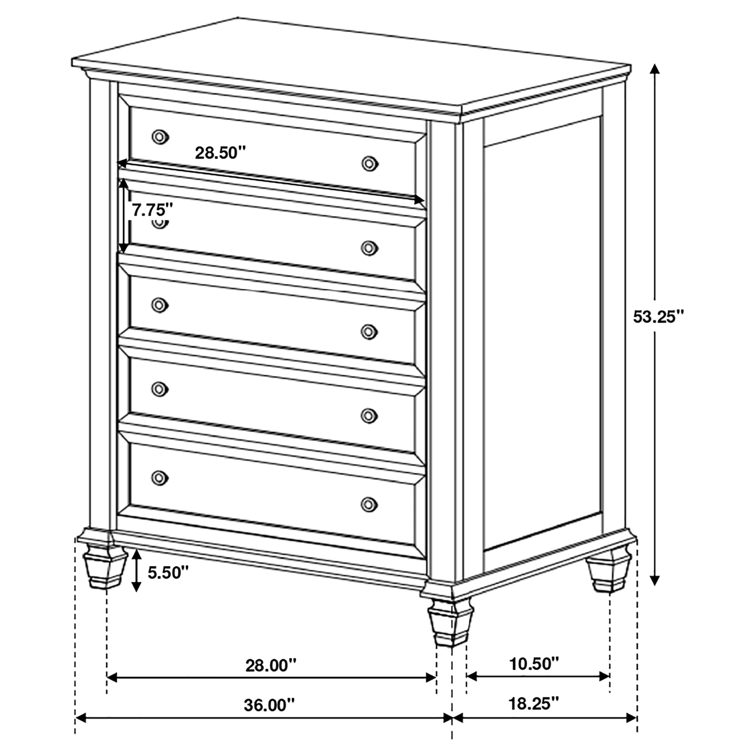 Sandy Beach Chest of Drawers - Ideal Furniture (Fresno,CA)