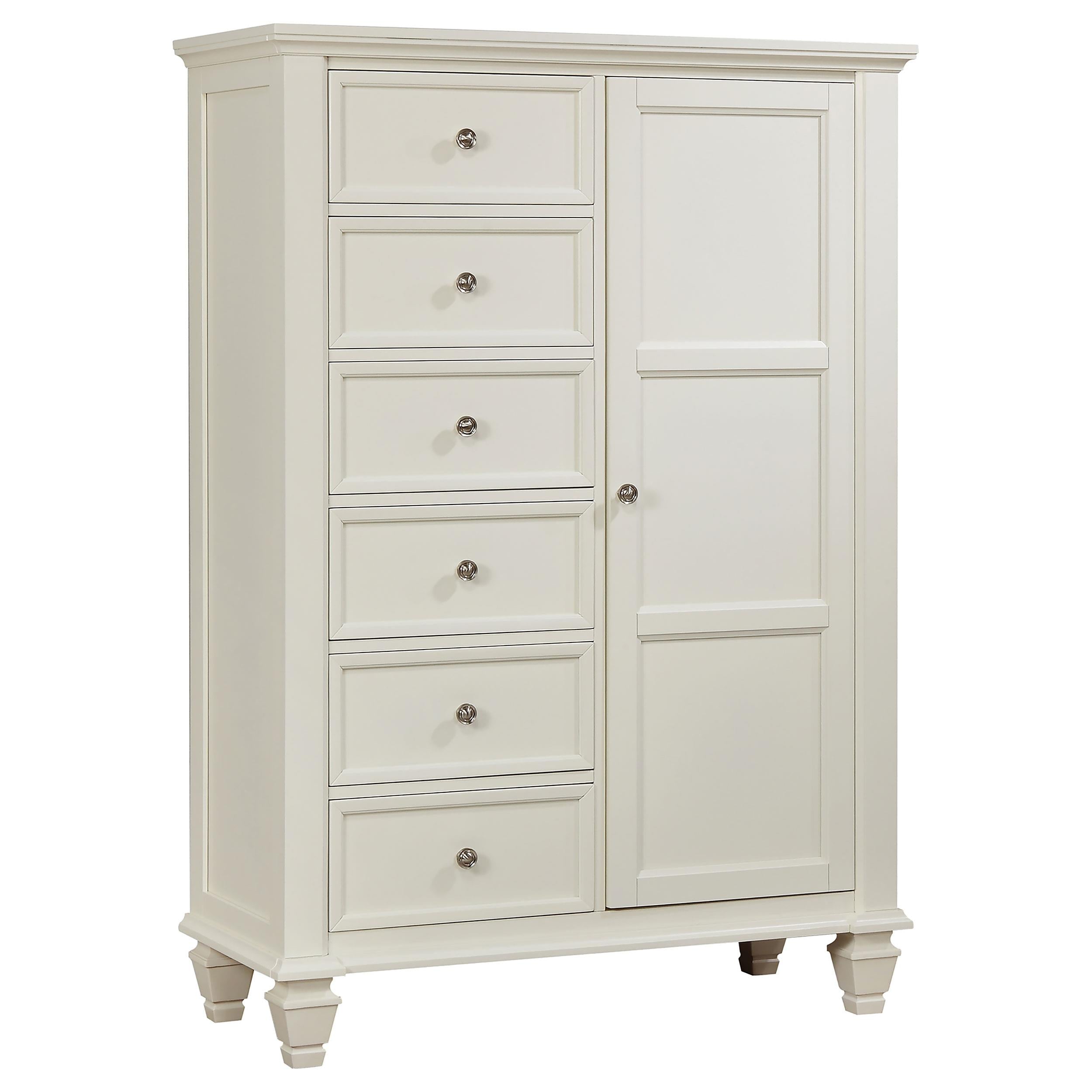 Sandy Beach 8-drawer Door Chest Storage Cream White - Ideal Furniture (Fresno,CA)