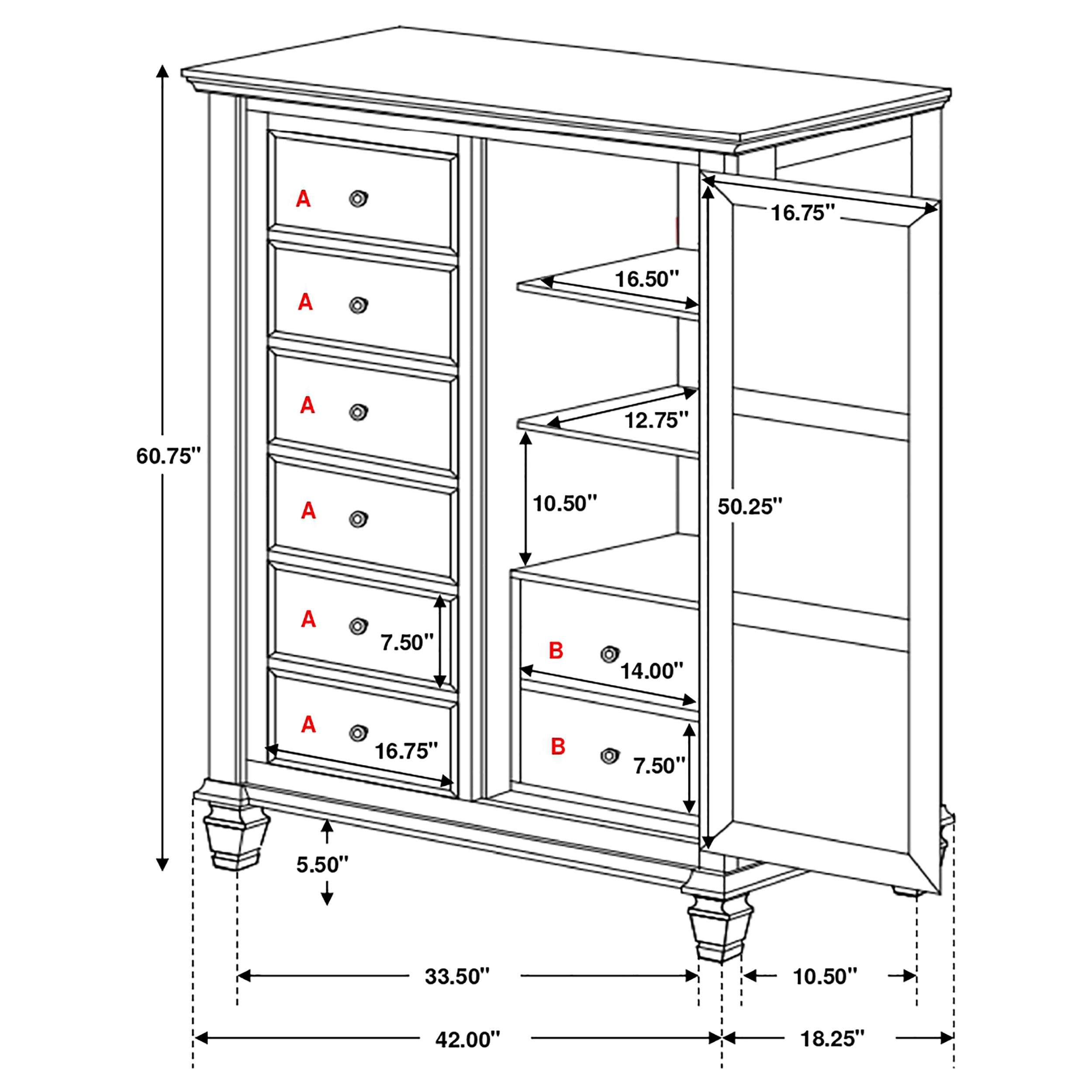 Sandy Beach Door Chest - Ideal Furniture (Fresno,CA)
