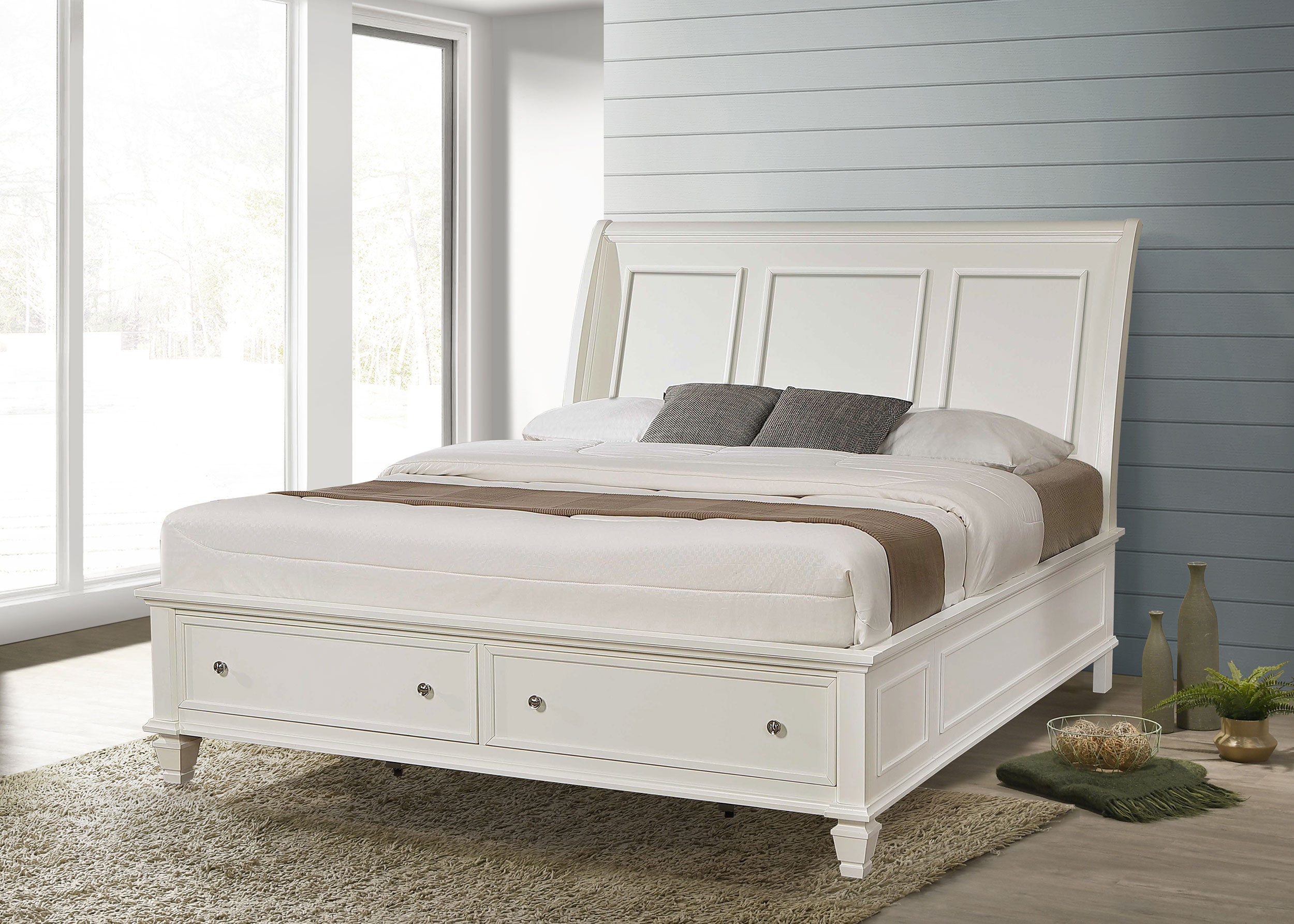 Sandy Beach Panel Platform Storage Bed - Ideal Furniture (Fresno,CA)