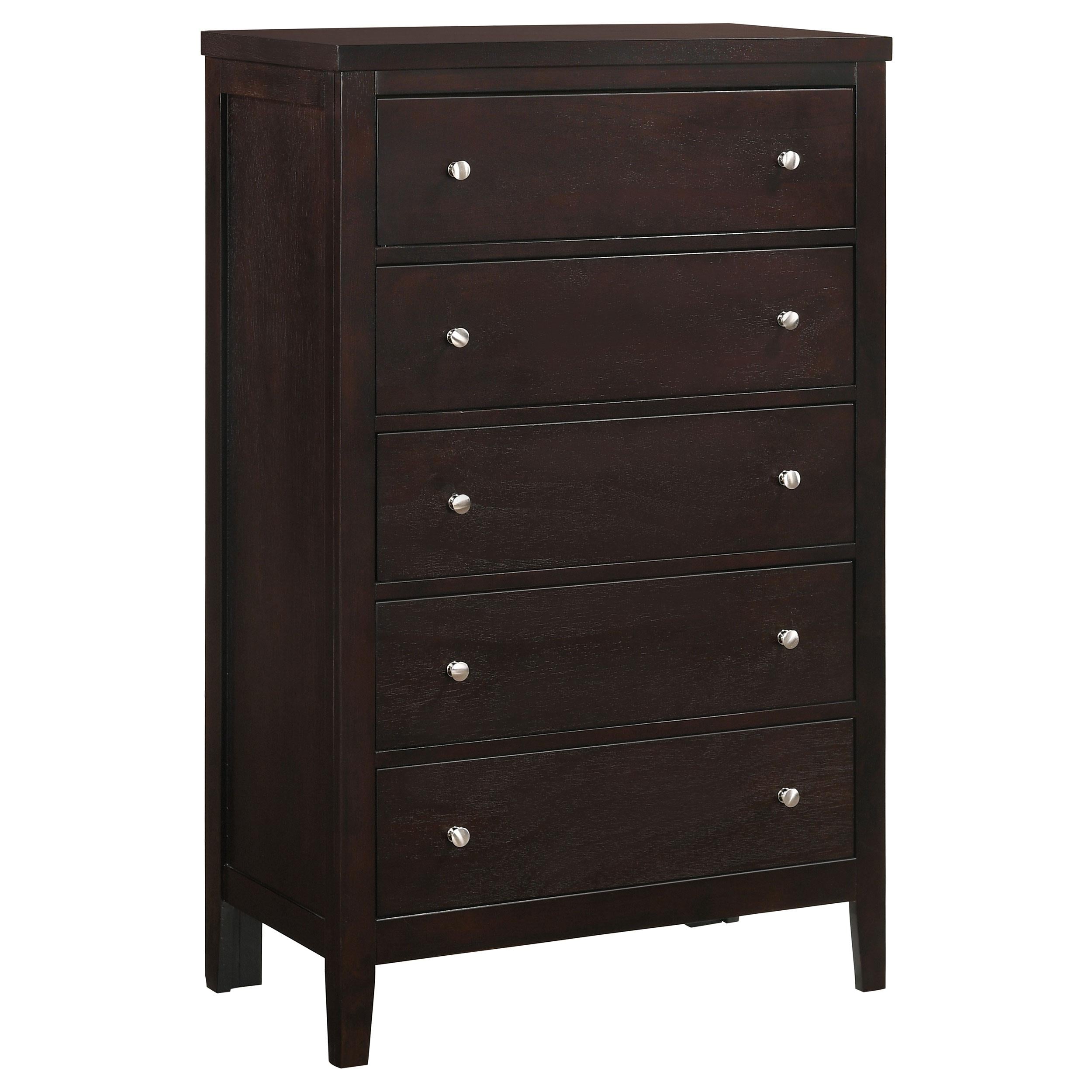 Carlton 5-drawer Rectangular Chest Cappuccino - Ideal Furniture (Fresno,CA)