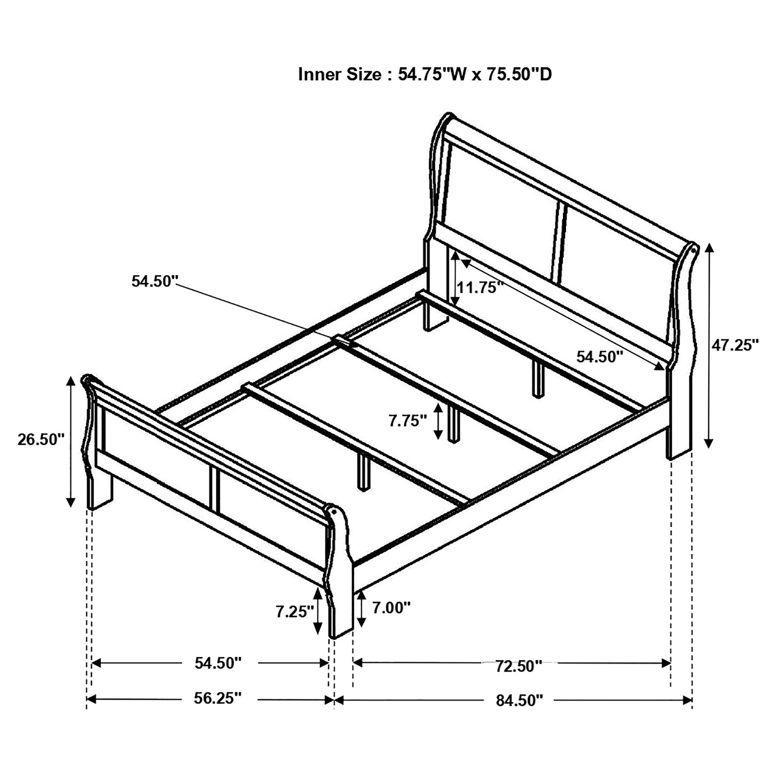 Louis Philippe Bedroom Set - Ideal Furniture (Fresno,CA)