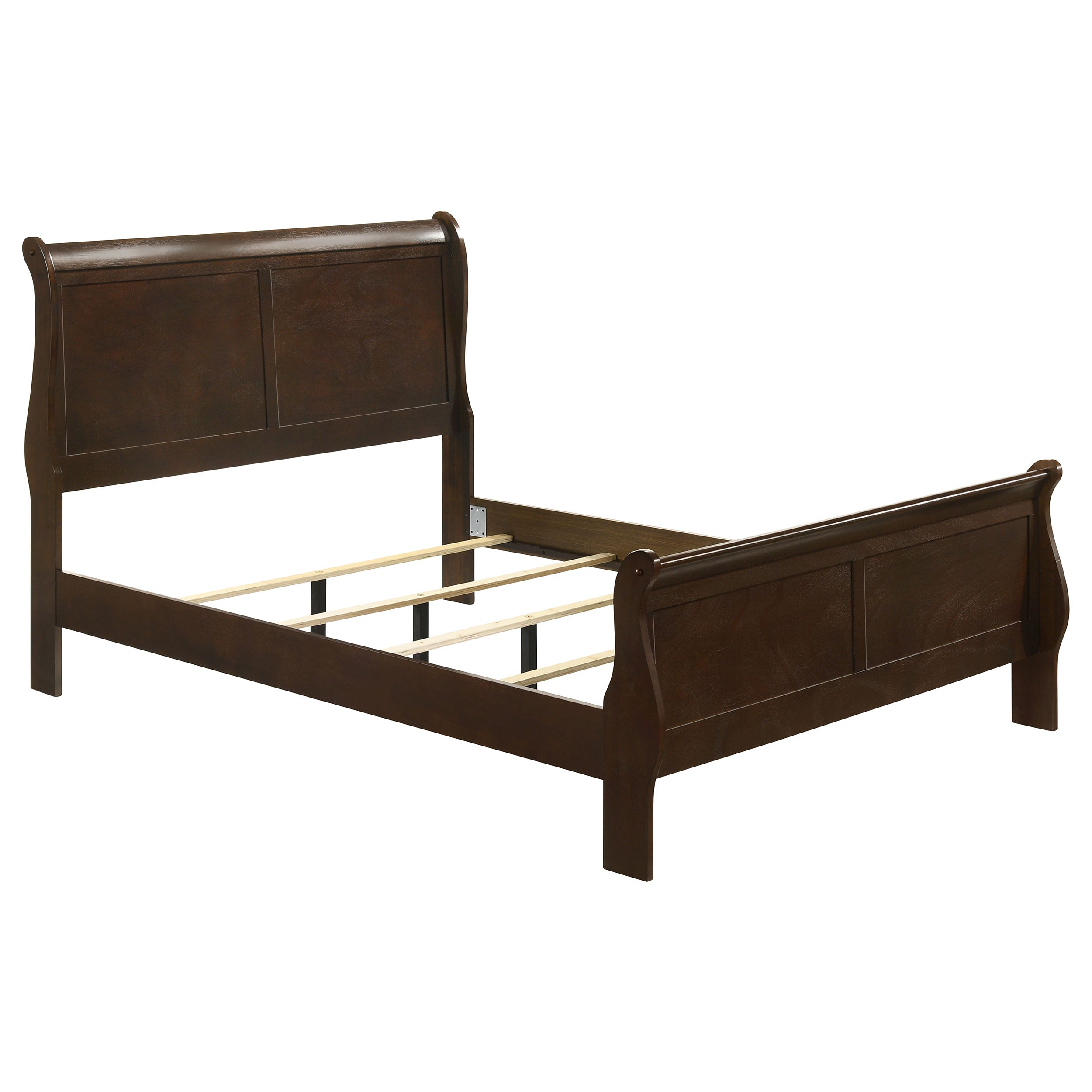 Louis Philippe Sleigh Panel Bed - Ideal Furniture (Fresno,CA)