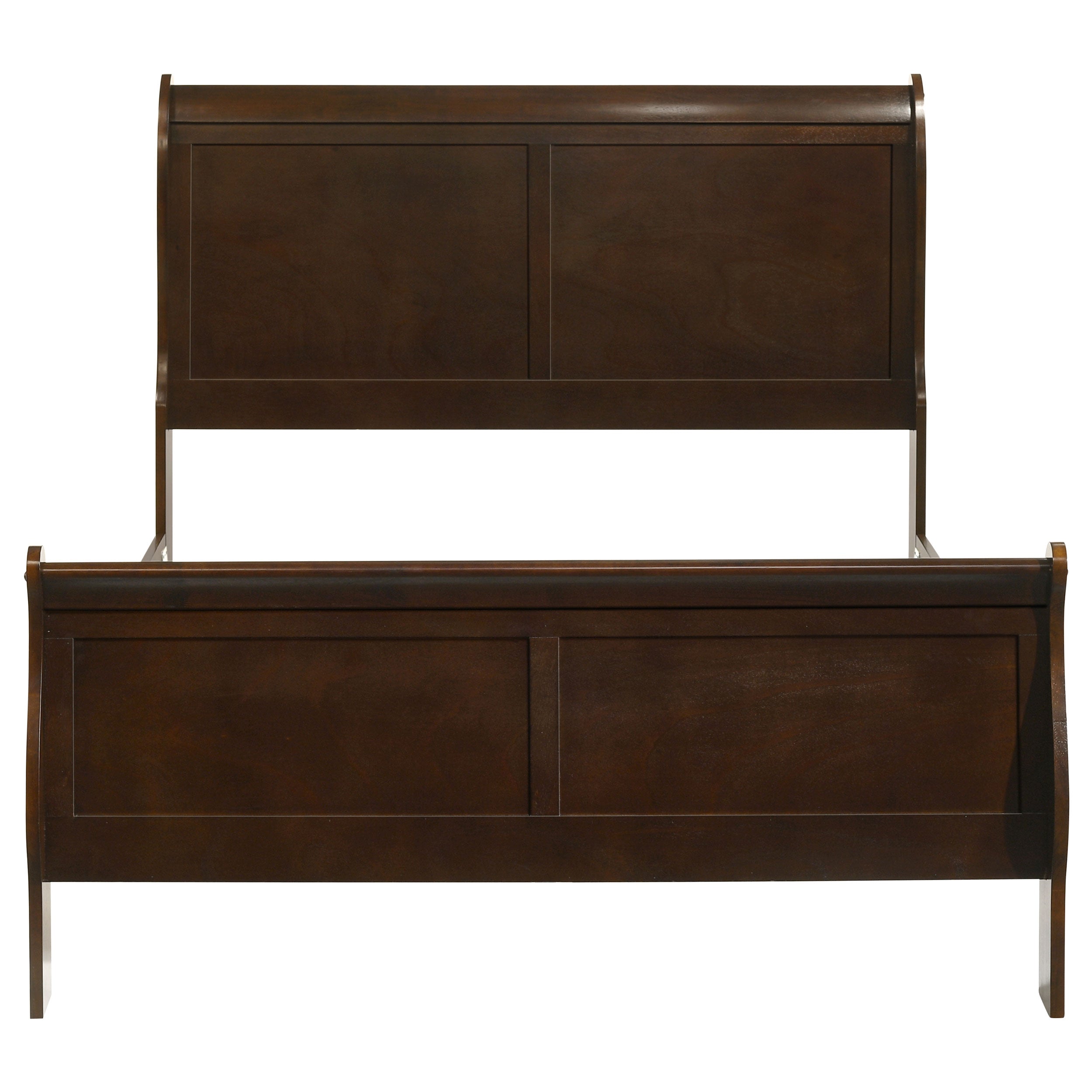 Louis Philippe Sleigh Panel Bed - Ideal Furniture (Fresno,CA)