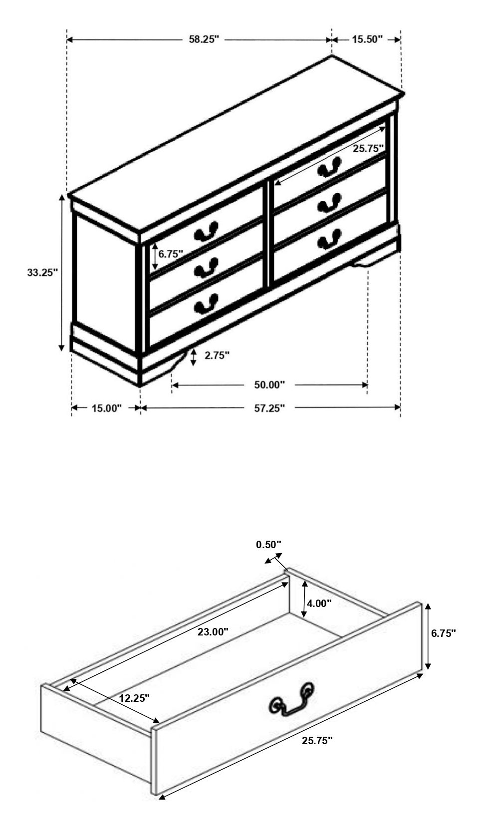 Louis Philippe Bedroom Set - Ideal Furniture (Fresno,CA)