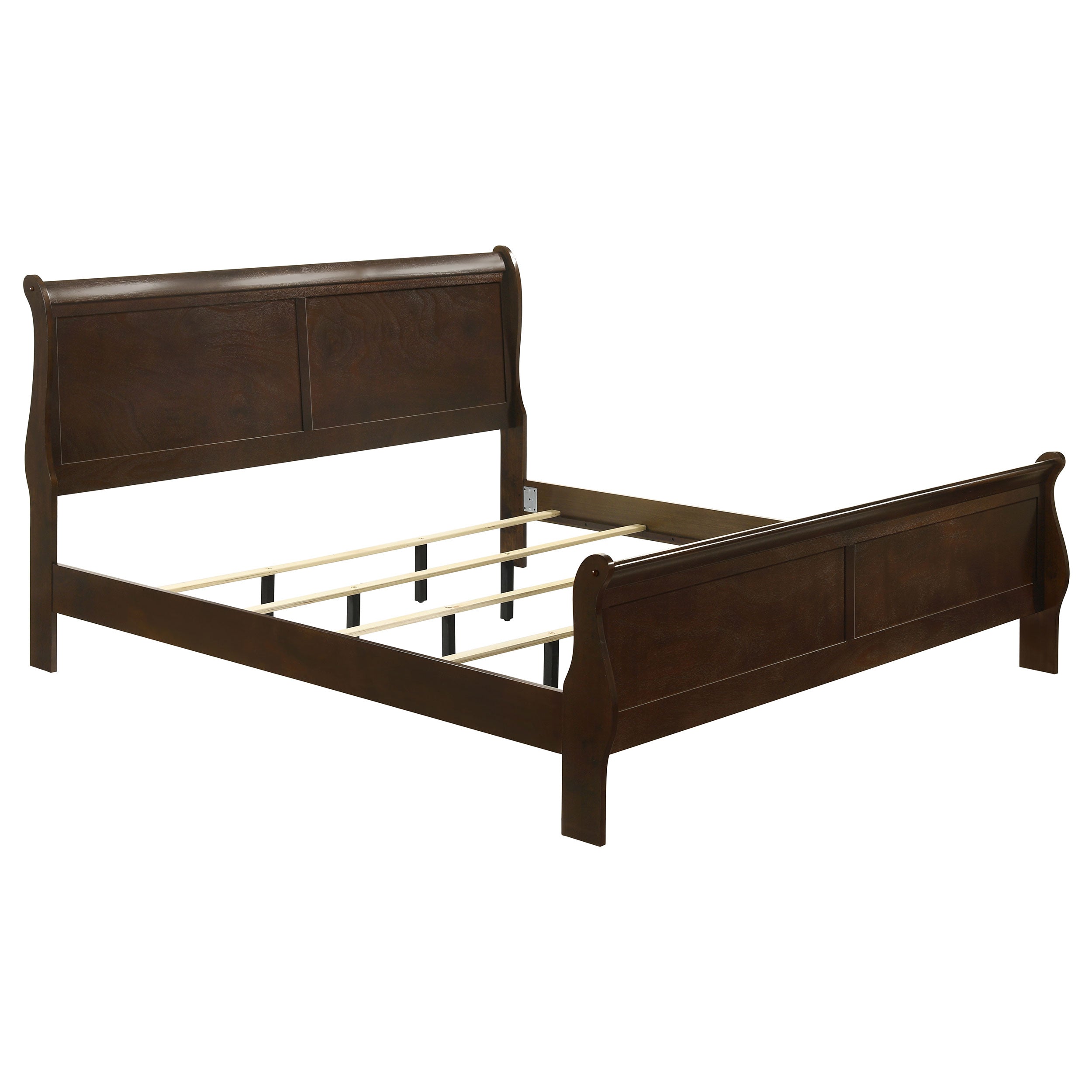 Louis Philippe Sleigh Panel Bed - Ideal Furniture (Fresno,CA)