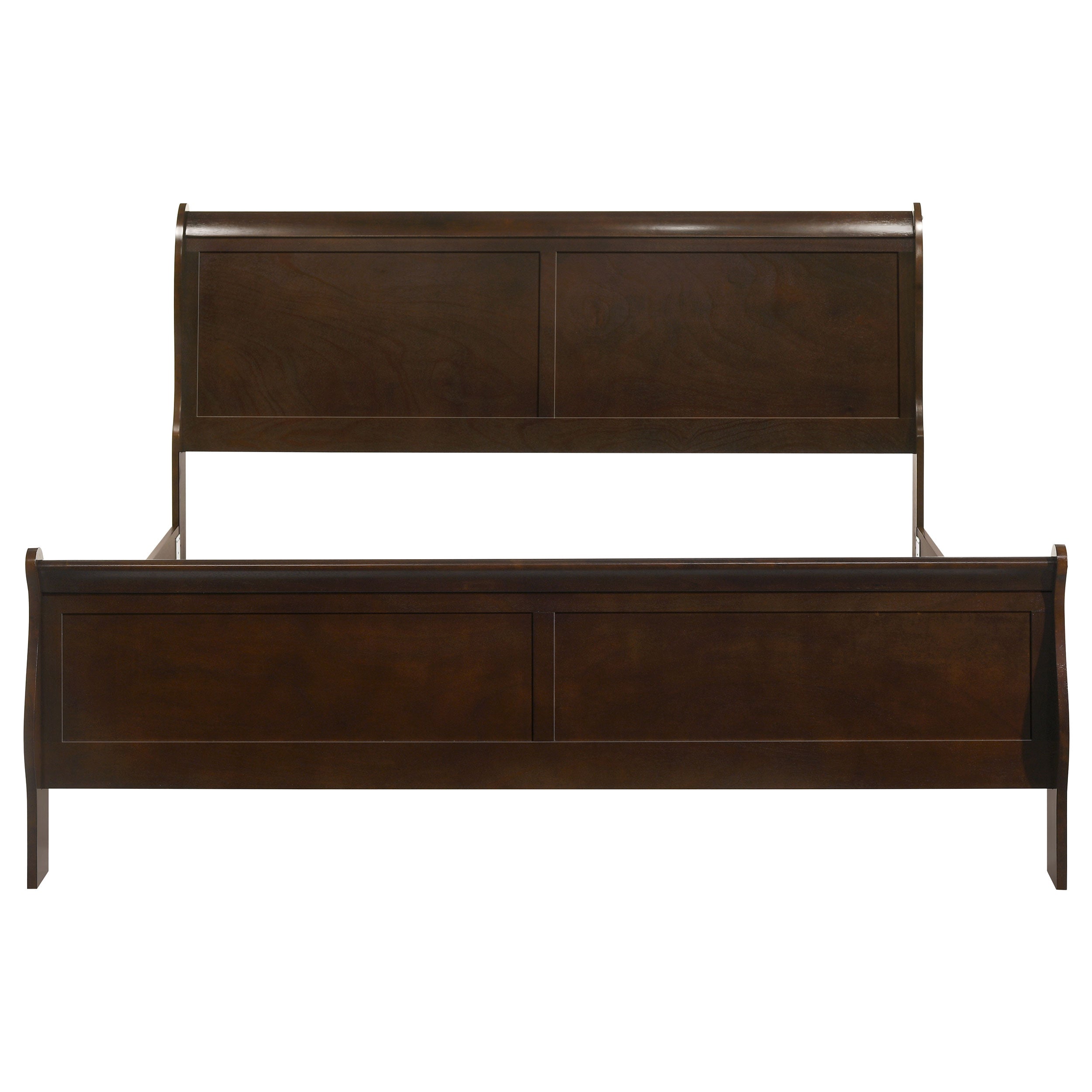 Louis Philippe Sleigh Panel Bed - Ideal Furniture (Fresno,CA)