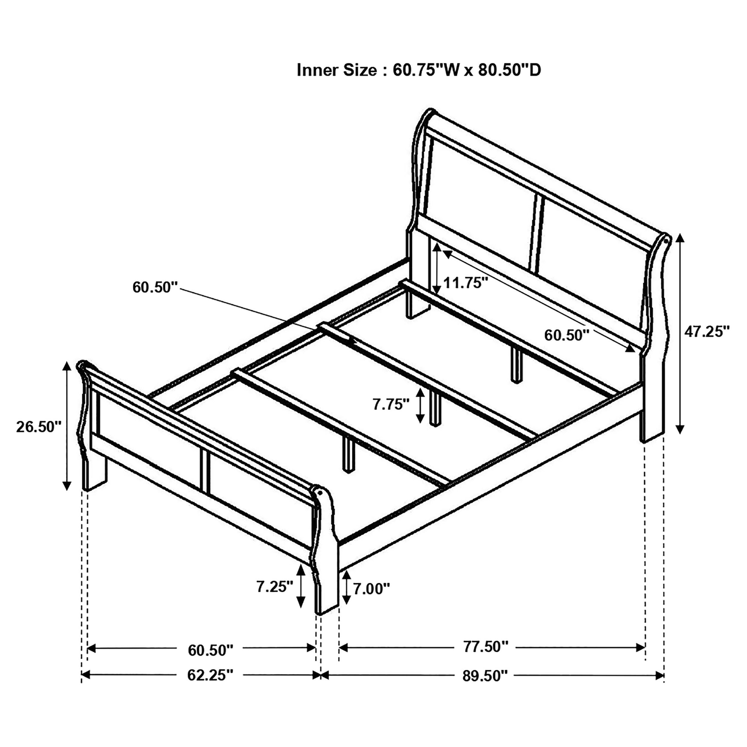 Louis Philippe Bedroom Set - Ideal Furniture (Fresno,CA)