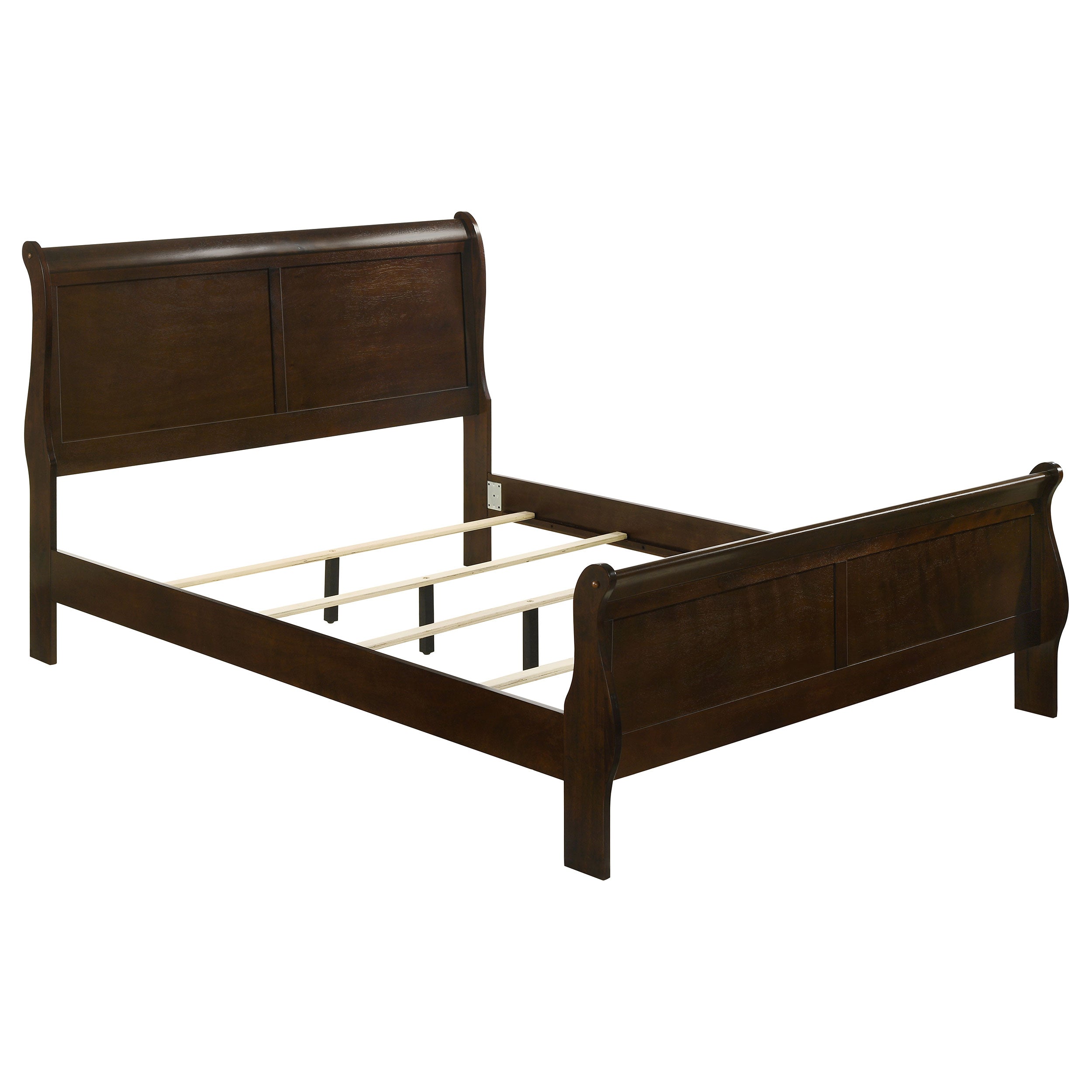 Louis Philippe Sleigh Panel Bed - Ideal Furniture (Fresno,CA)