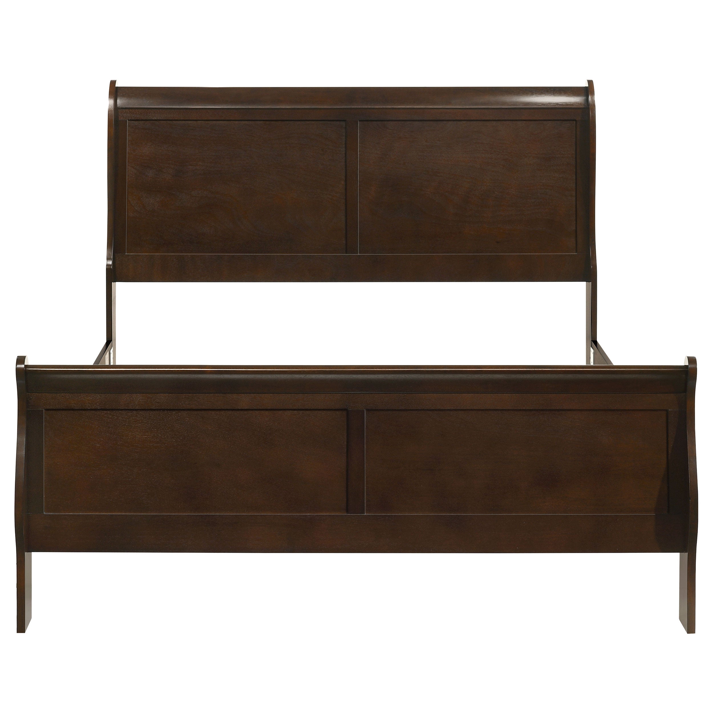 Louis Philippe Sleigh Panel Bed - Ideal Furniture (Fresno,CA)