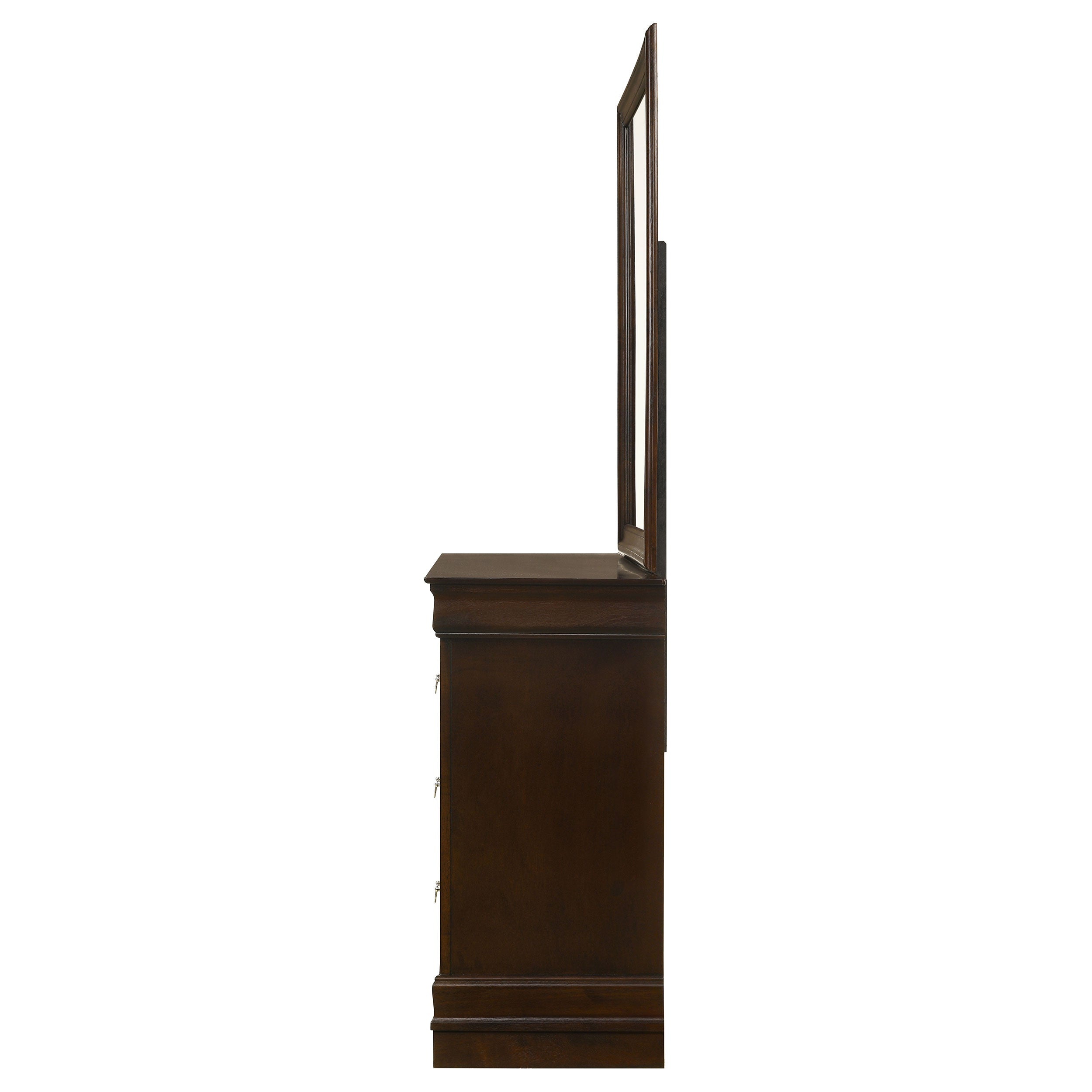 Louis Philippe Dresser with Mirror - Ideal Furniture (Fresno,CA)