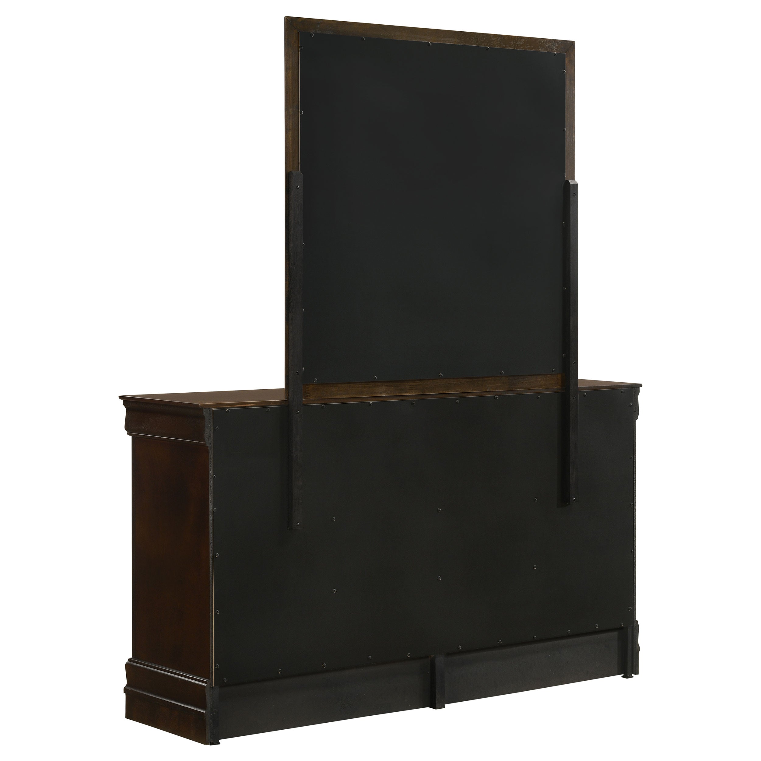 Louis Philippe Dresser with Mirror - Ideal Furniture (Fresno,CA)