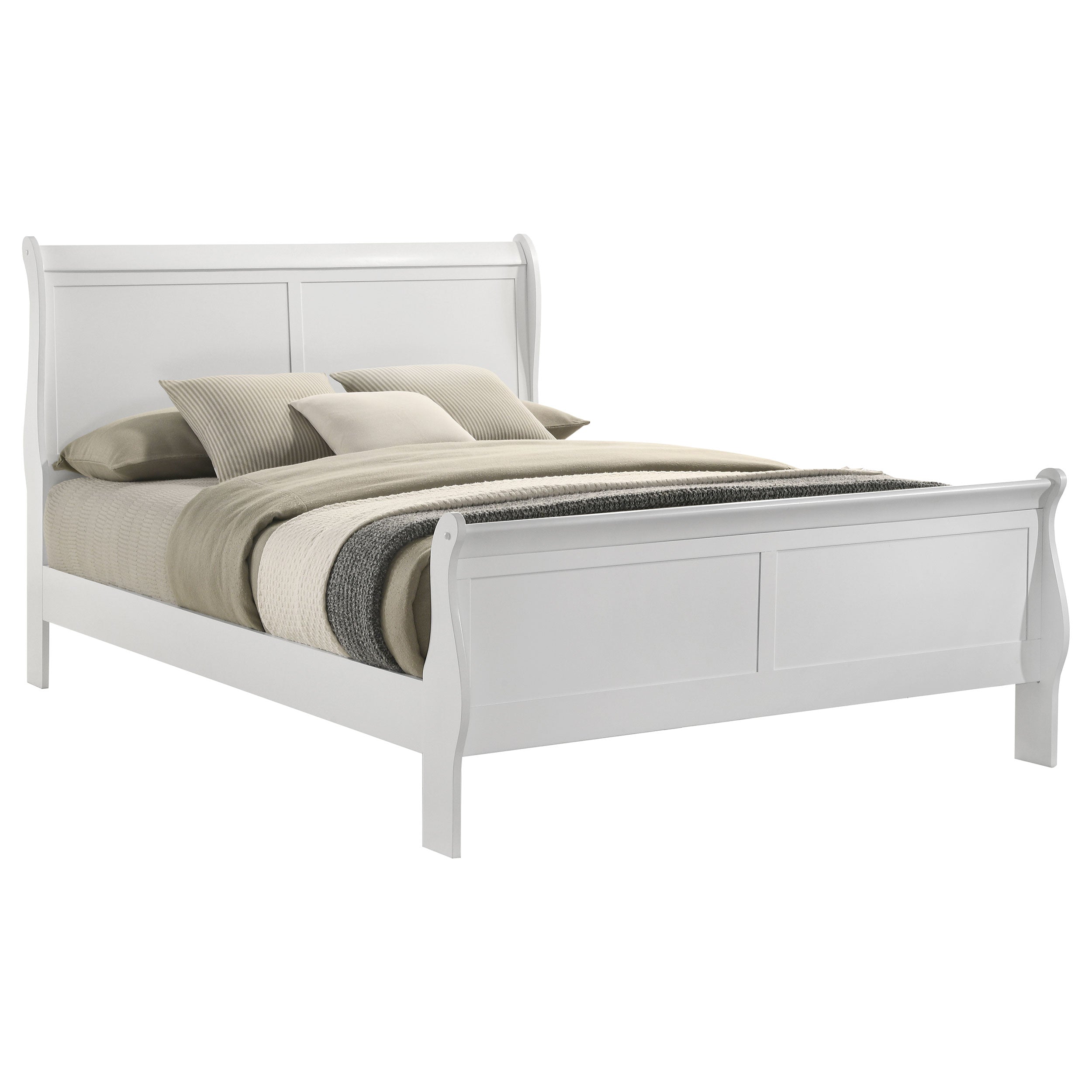 Louis Philippe Sleigh Panel Bed - Ideal Furniture (Fresno,CA)