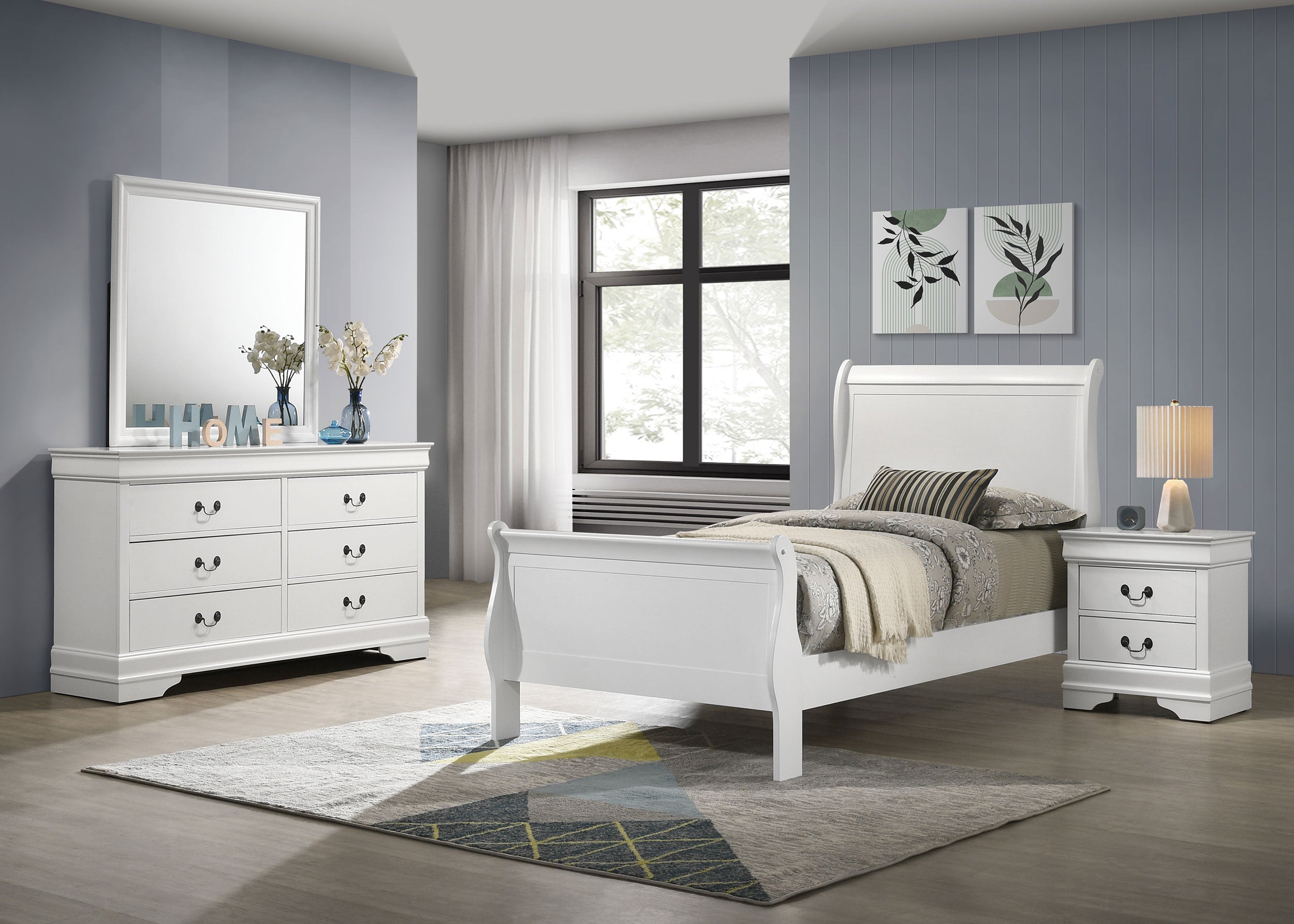 Louis Philippe Bedroom Set - Ideal Furniture (Fresno,CA)