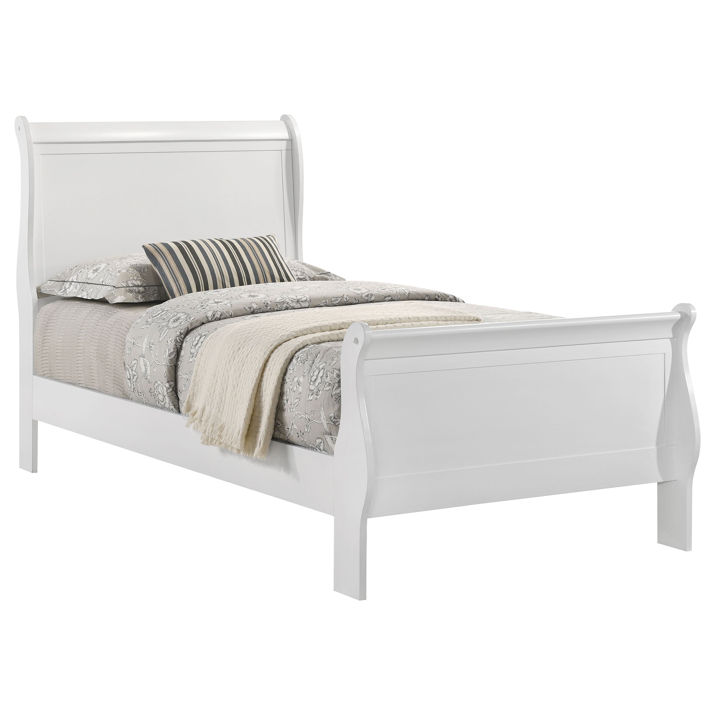 Louis Philippe Sleigh Panel Bed - Ideal Furniture (Fresno,CA)