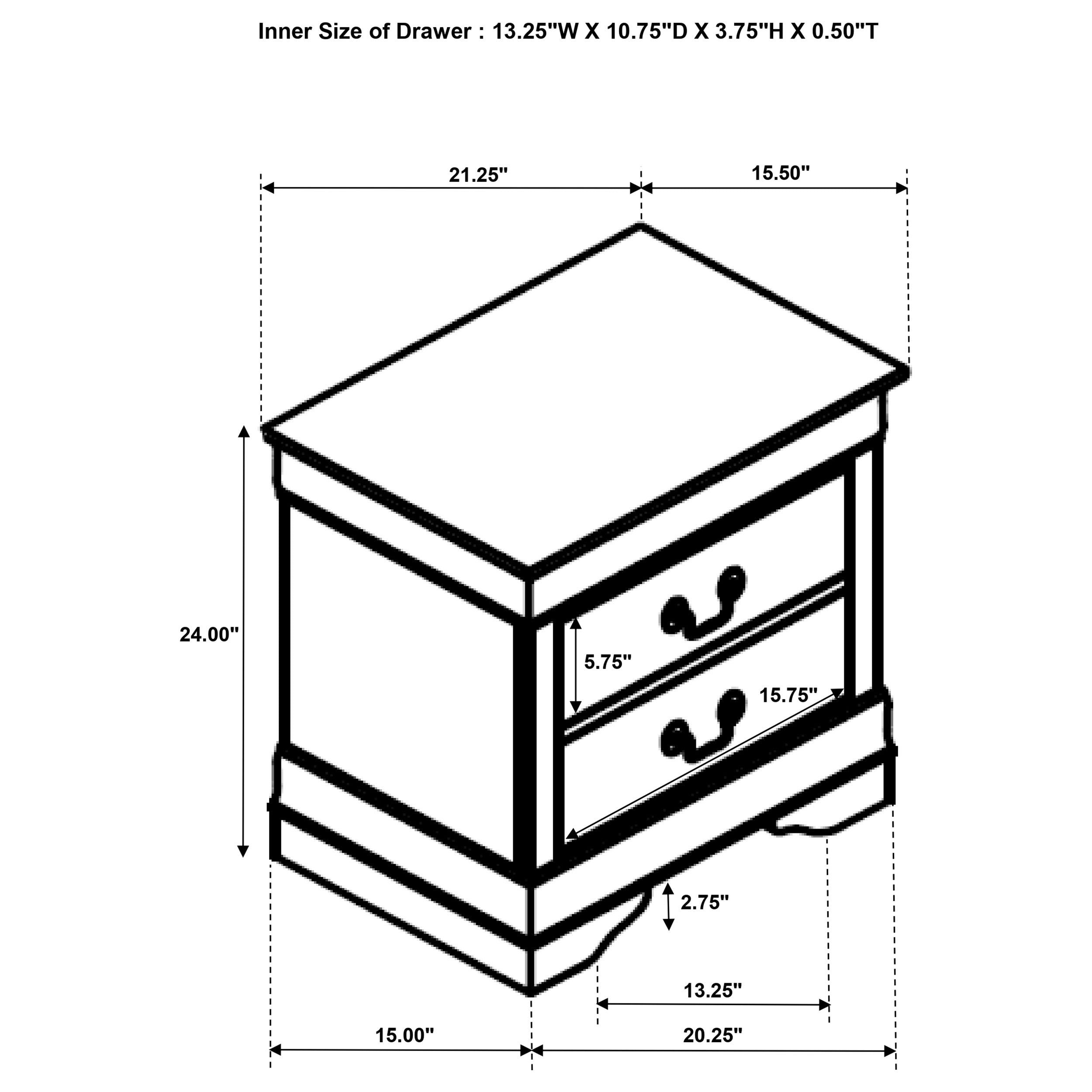 Louis Philippe Nightstand - Ideal Furniture (Fresno,CA)
