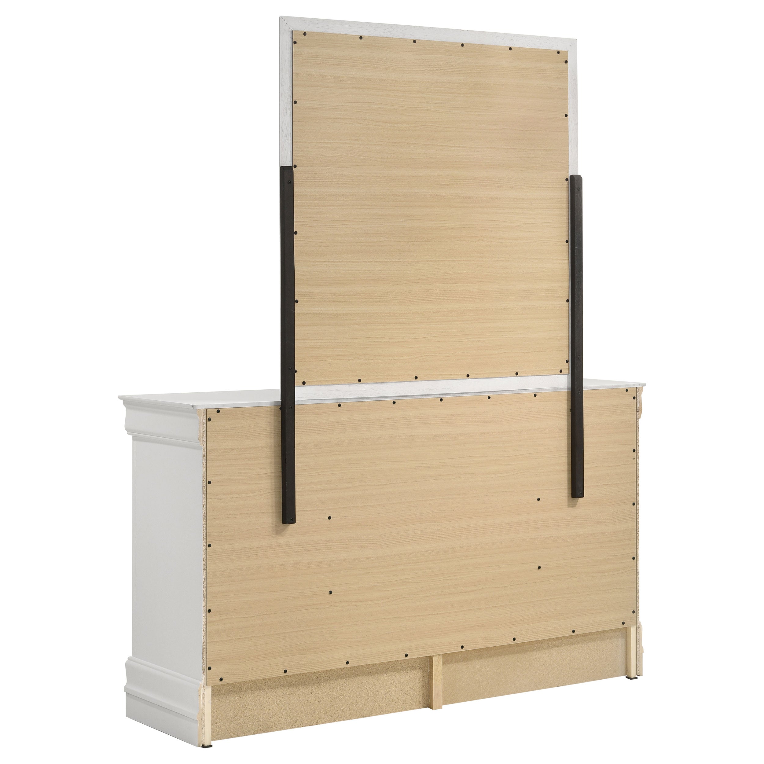 Louis Philippe Dresser with Mirror - Ideal Furniture (Fresno,CA)