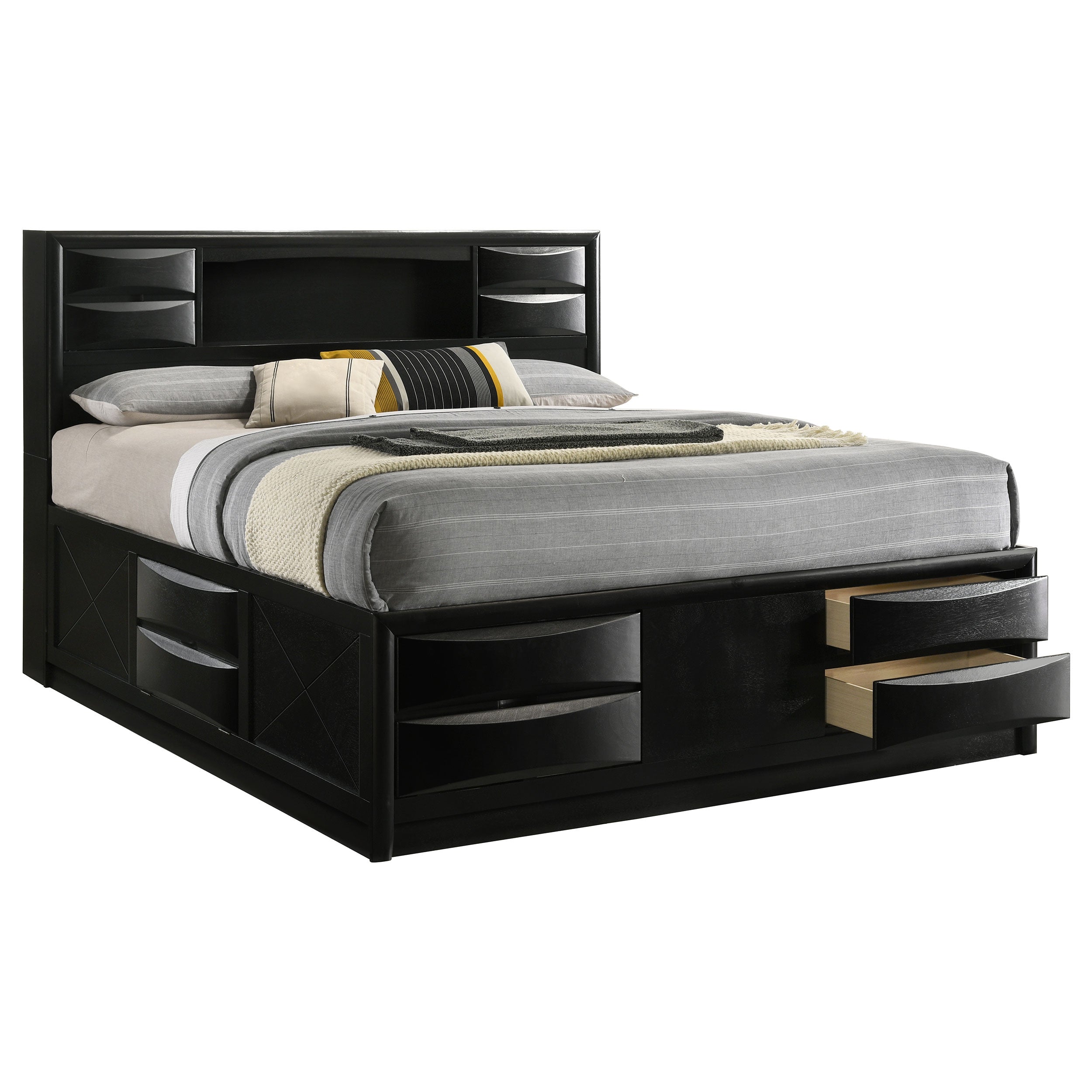 Briana Bookcase Platform Storage Bed - Ideal Furniture (Fresno,CA)