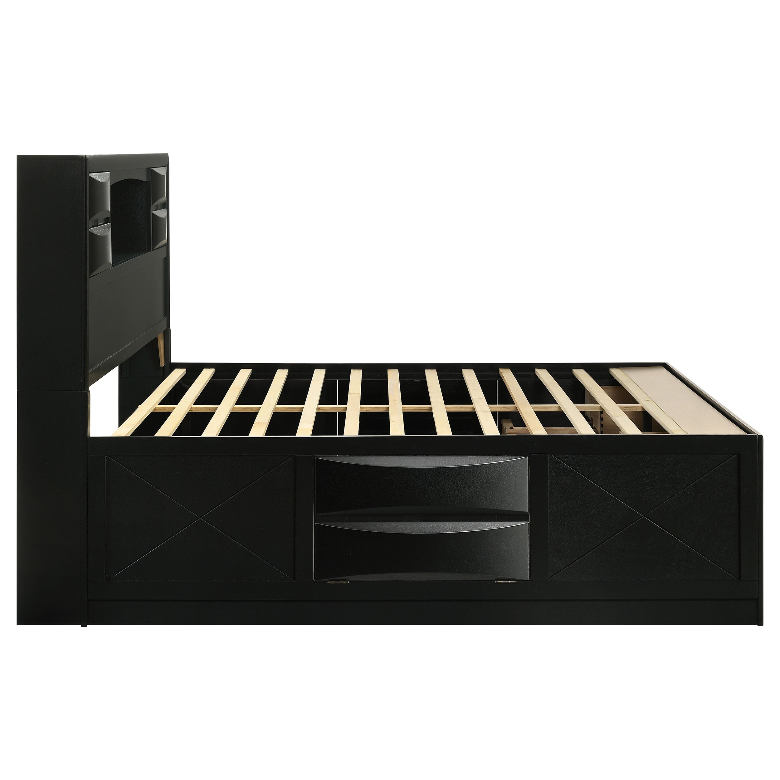 Briana Bookcase Platform Storage Bed - Ideal Furniture (Fresno,CA)