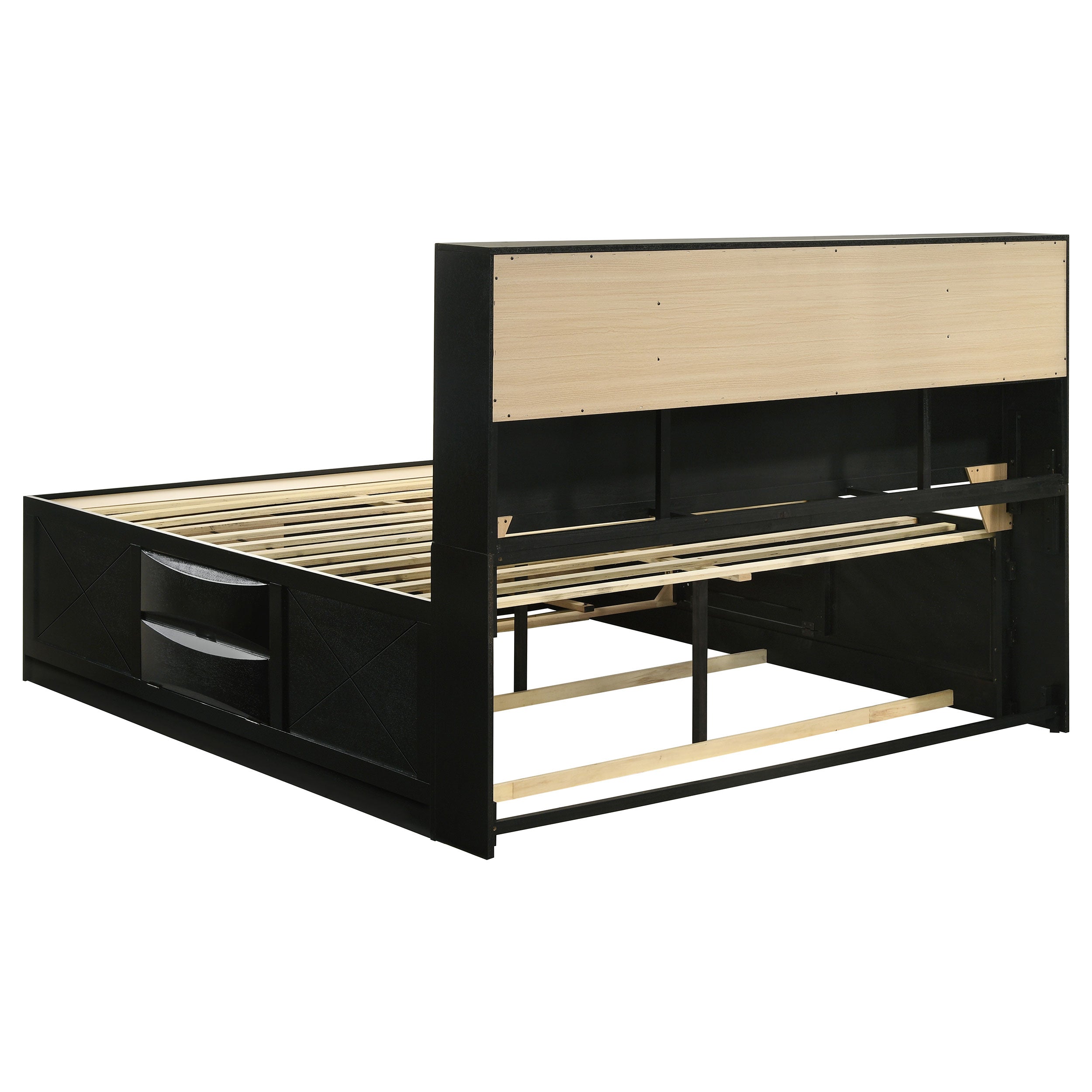 Briana Bookcase Platform Storage Bed - Ideal Furniture (Fresno,CA)