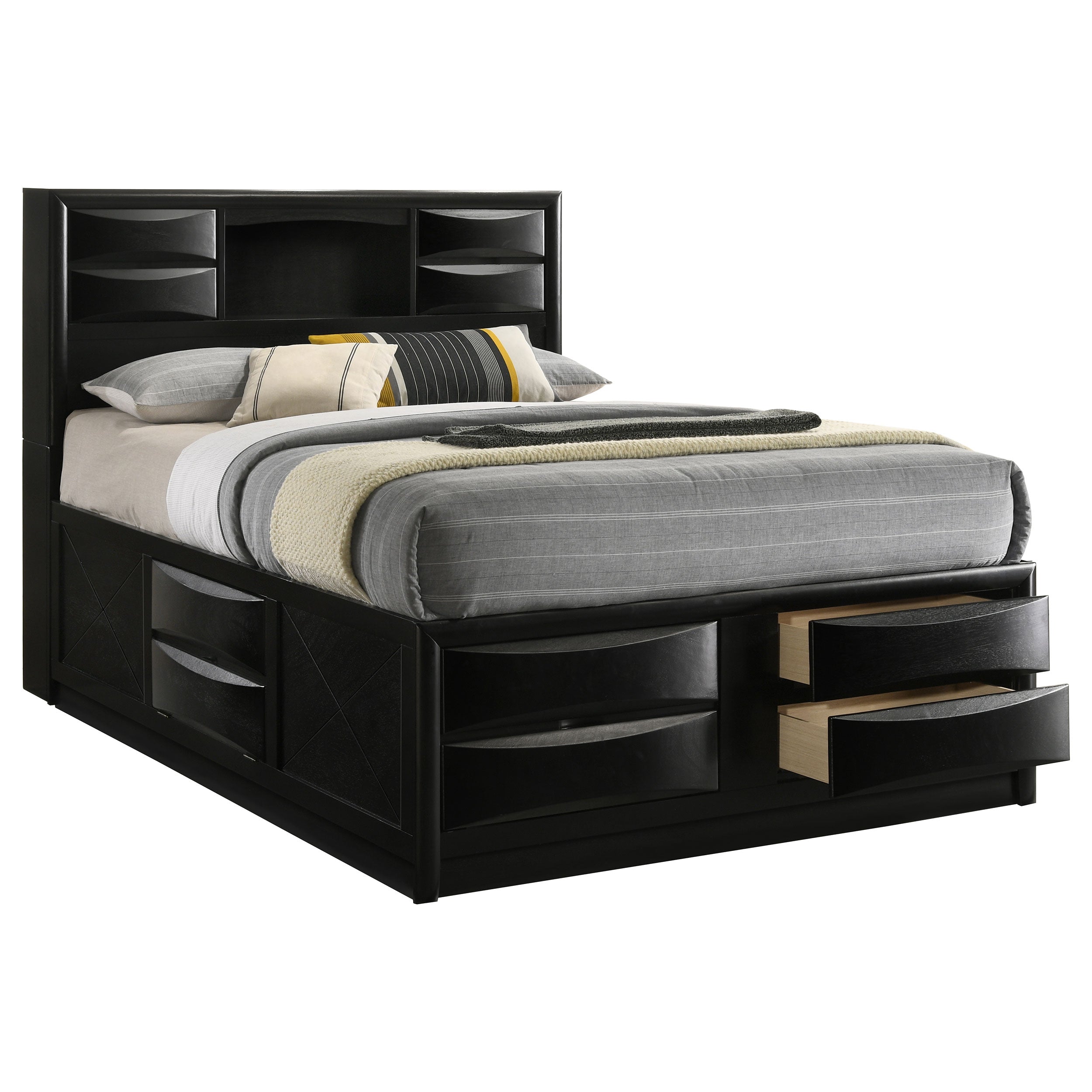 Briana Bookcase Platform Storage Bed - Ideal Furniture (Fresno,CA)