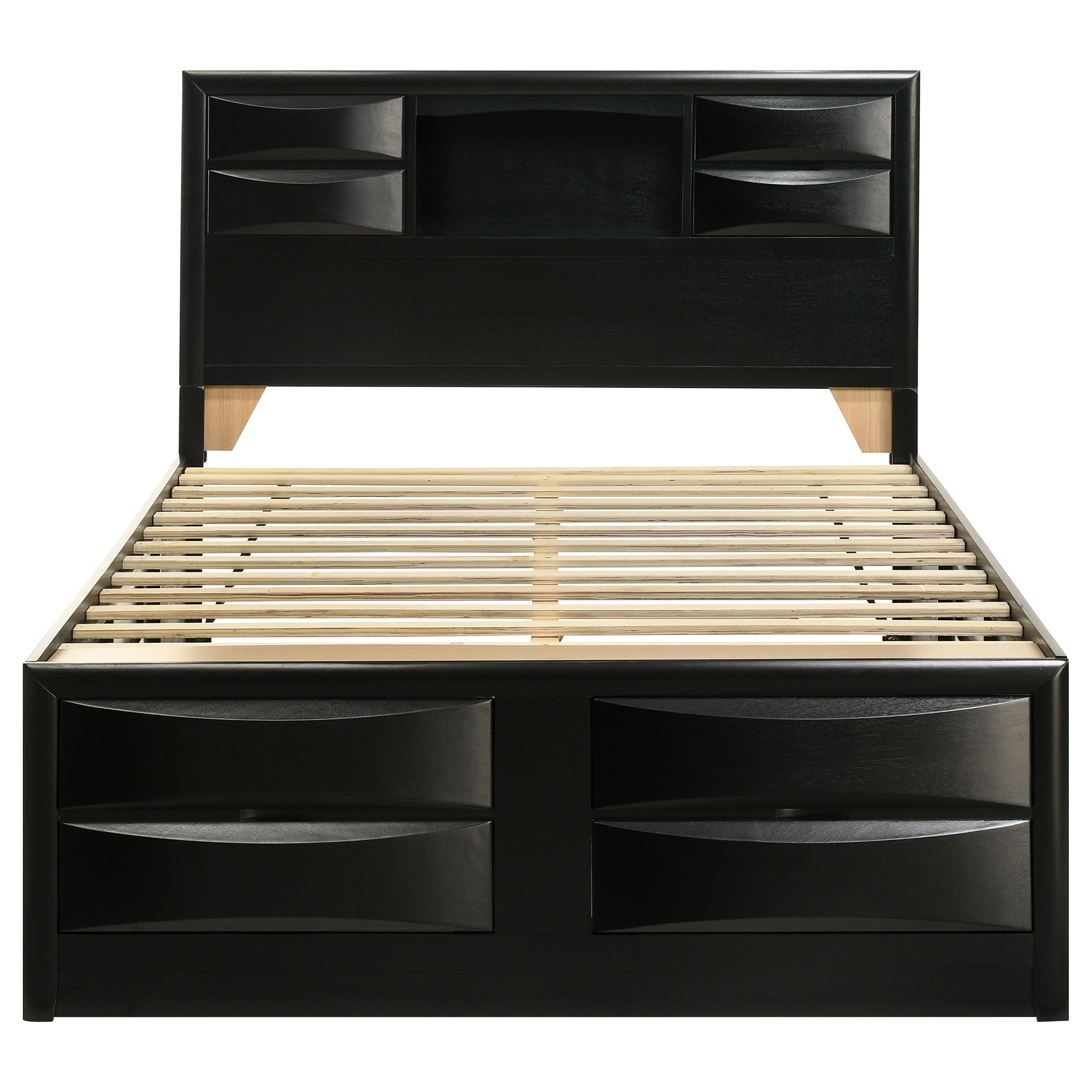 Briana Bookcase Platform Storage Bed - Ideal Furniture (Fresno,CA)