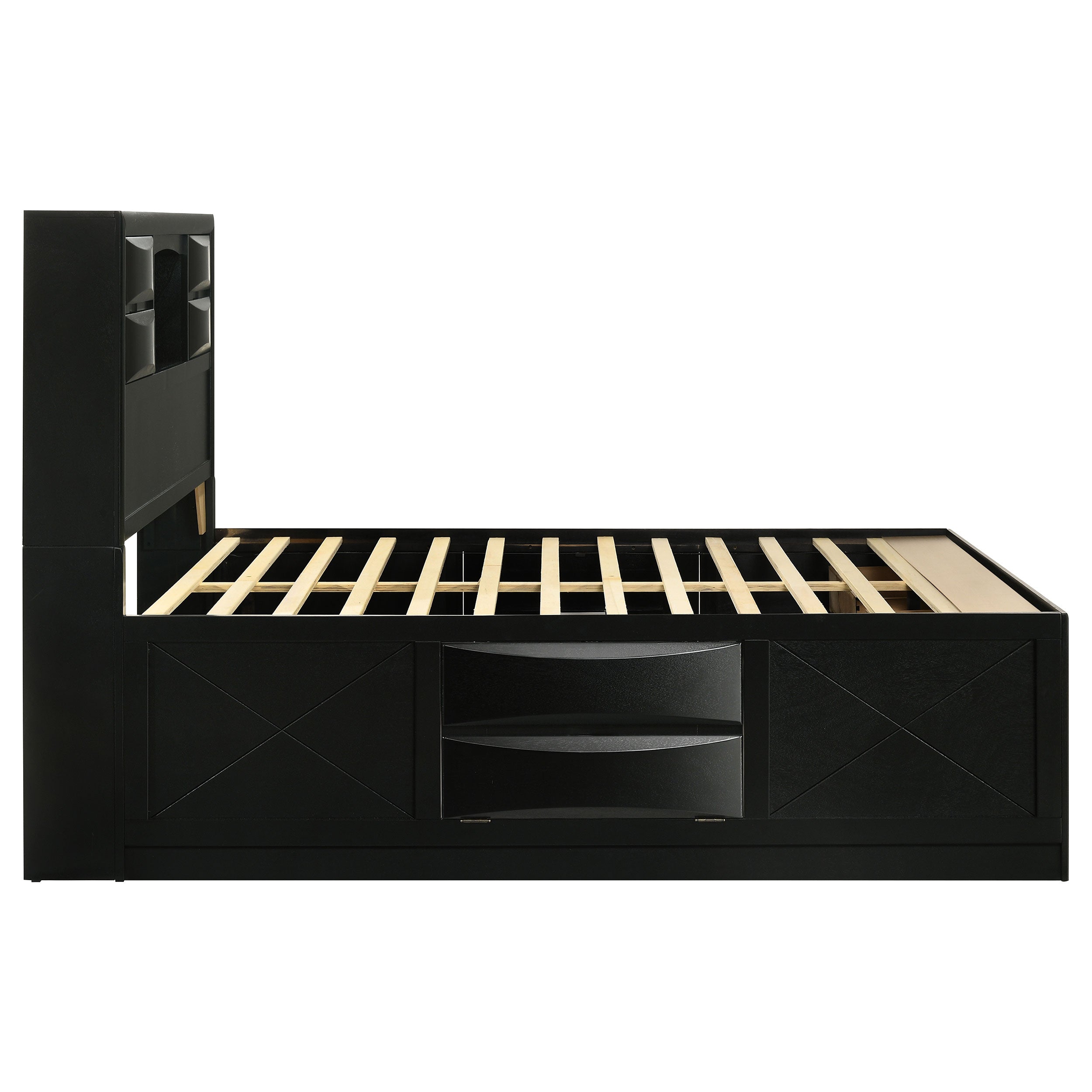 Briana Bookcase Platform Storage Bed - Ideal Furniture (Fresno,CA)