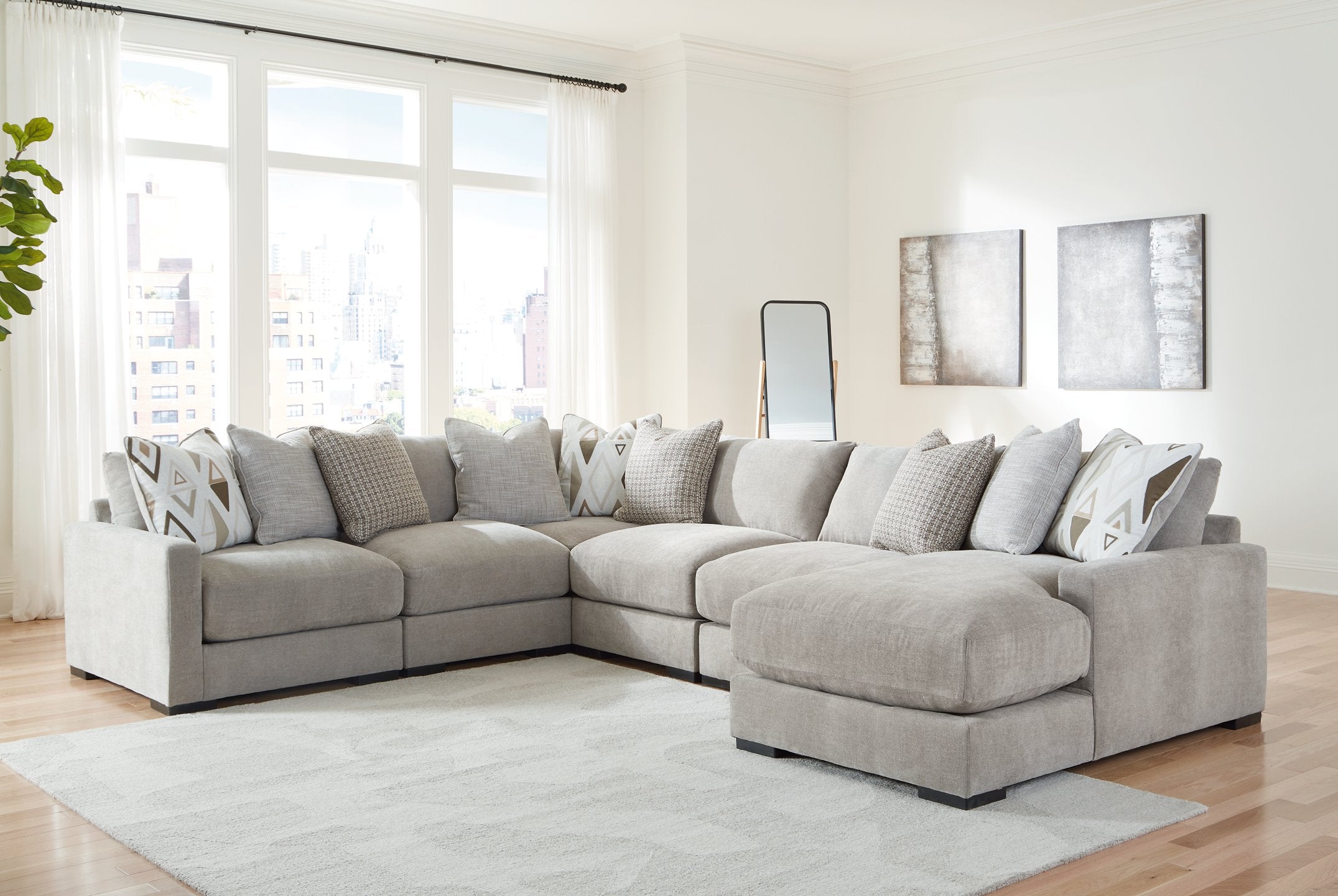 Aslan Court Sectional with Chaise - Ideal Furniture (Fresno,CA)