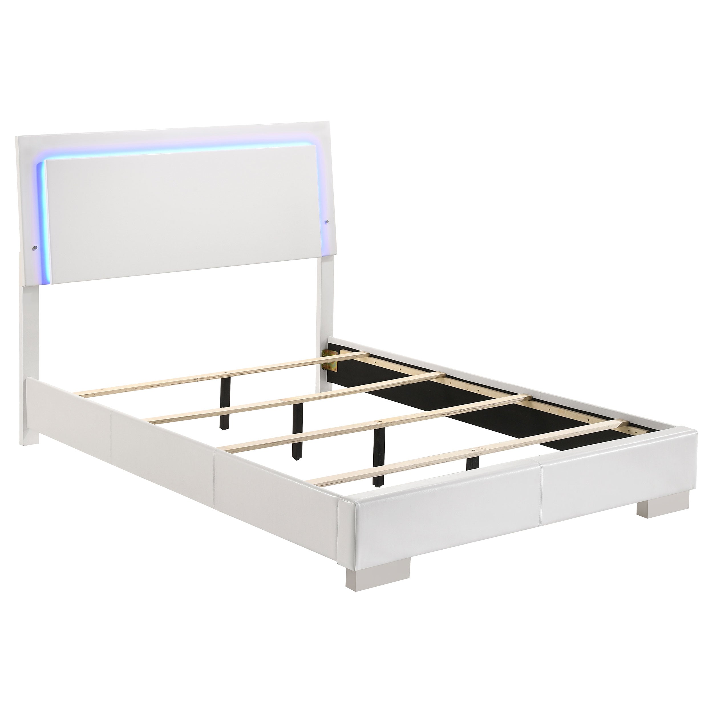 Felicity Panel Bed with LED Lighting - Ideal Furniture (Fresno,CA)