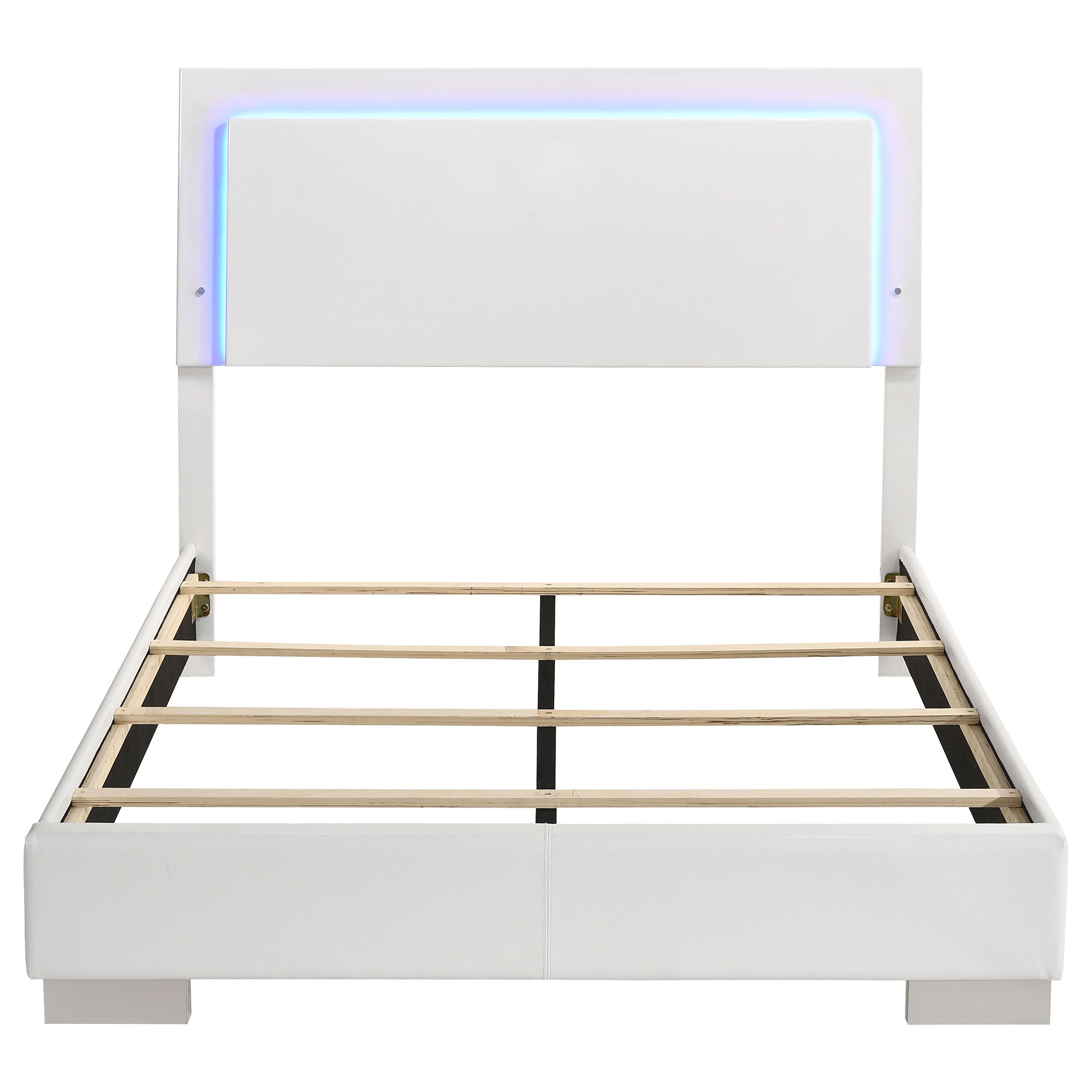 Felicity Panel Bed with LED Lighting - Ideal Furniture (Fresno,CA)