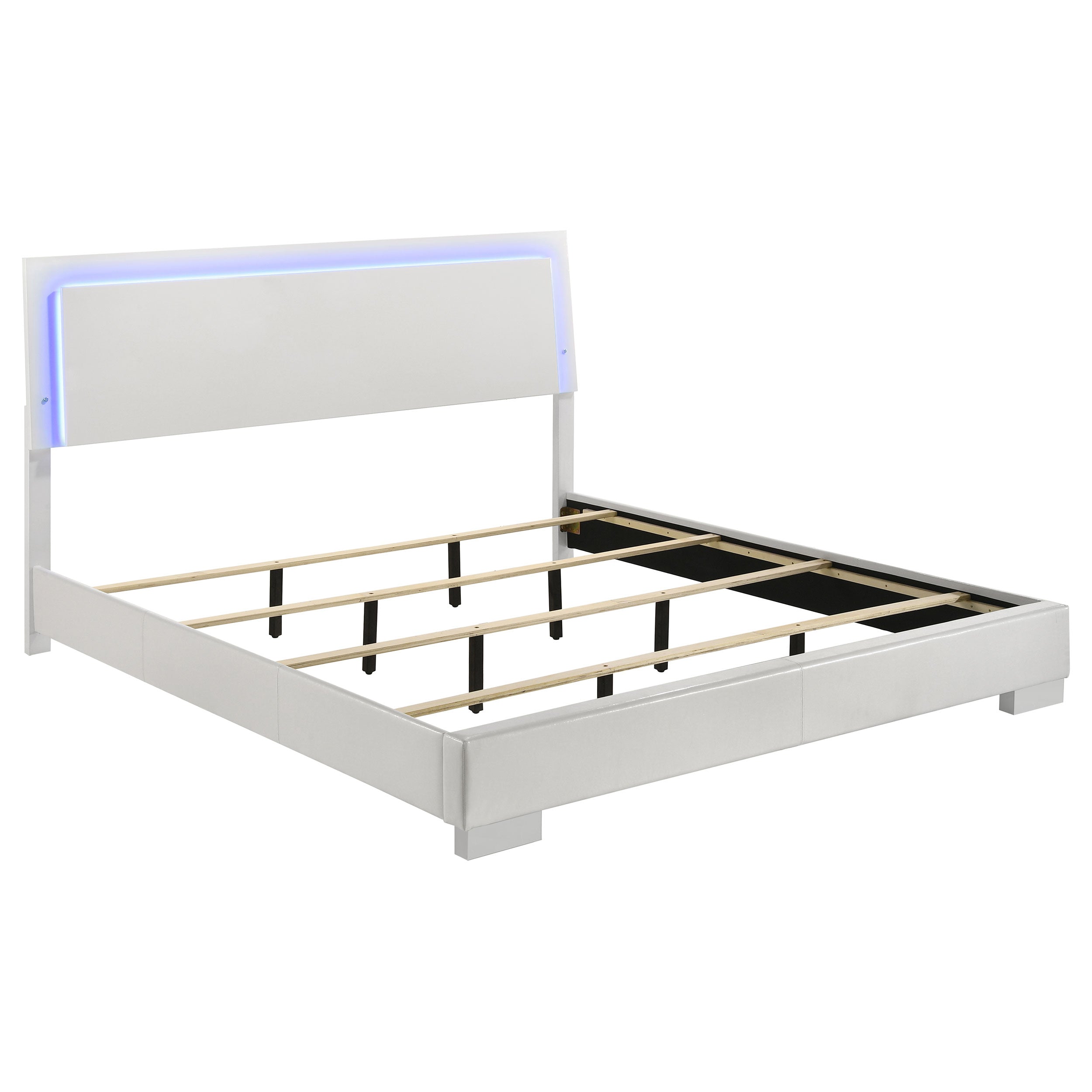 Felicity Panel Bed with LED Lighting - Ideal Furniture (Fresno,CA)